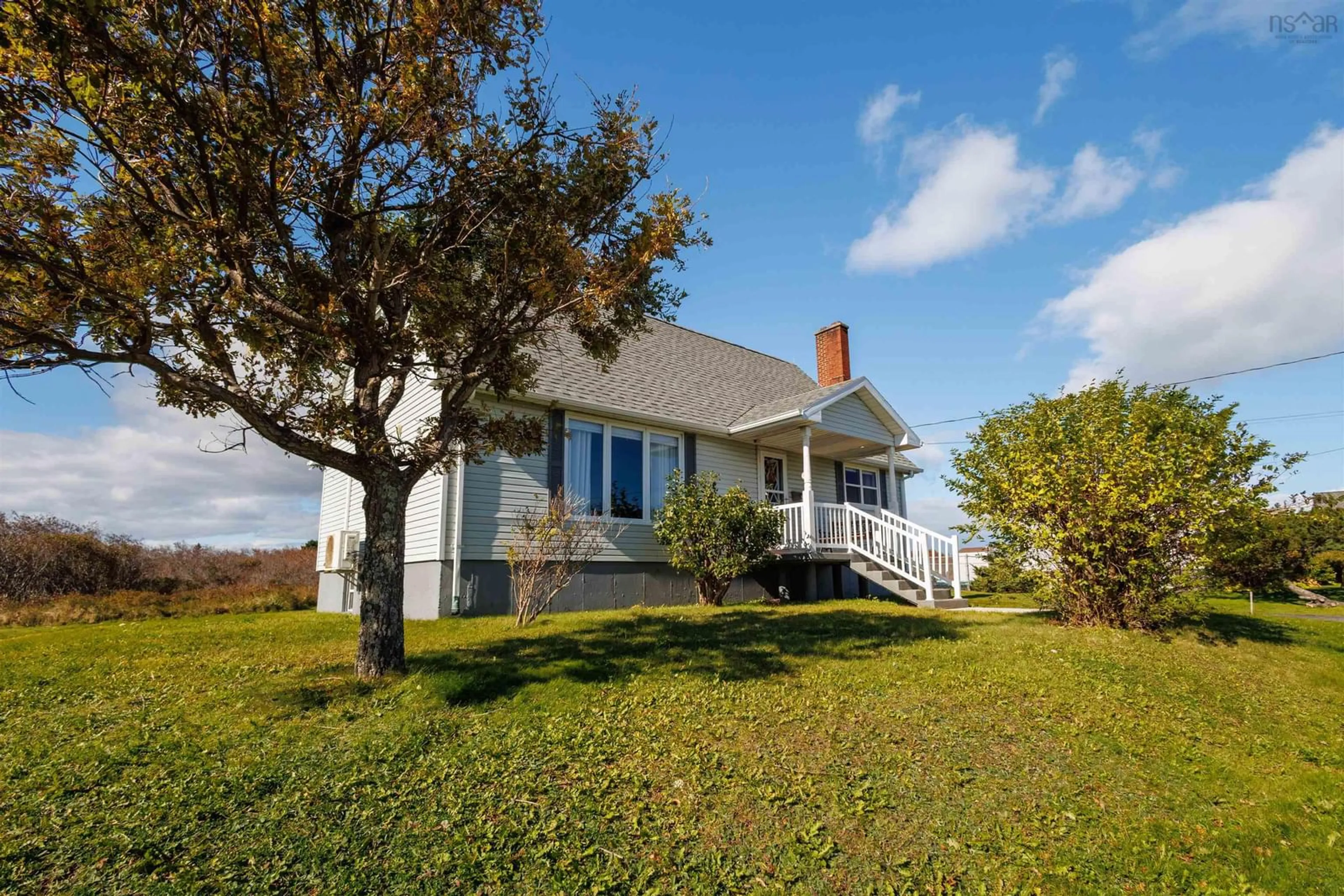 A pic from outside/outdoor area/front of a property/back of a property/a pic from drone, water/lake/river/ocean view for 3 Churchill St, Glace Bay Nova Scotia B1A 4N1