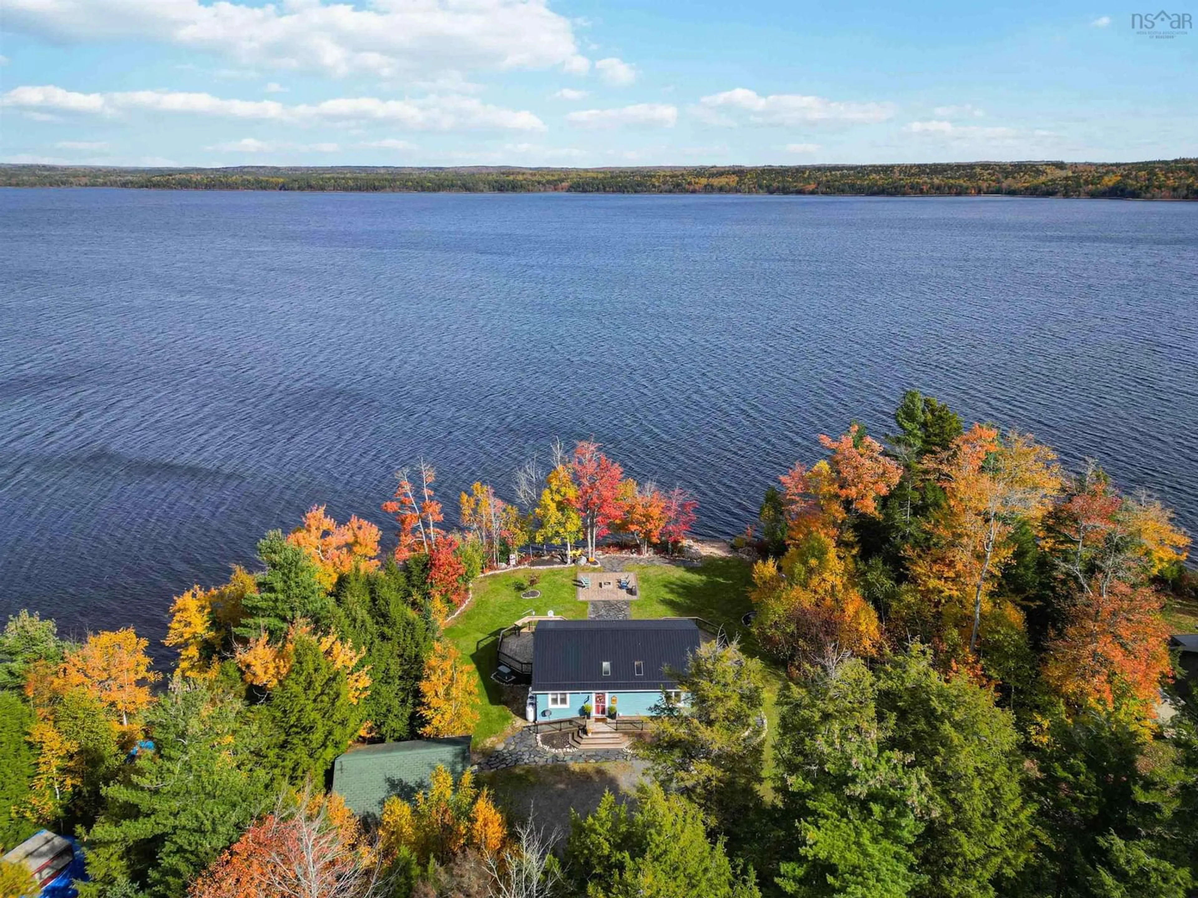 A pic from outside/outdoor area/front of a property/back of a property/a pic from drone, water/lake/river/ocean view for 1037 High Landing Rd, Parkdale Nova Scotia B0R 1A0