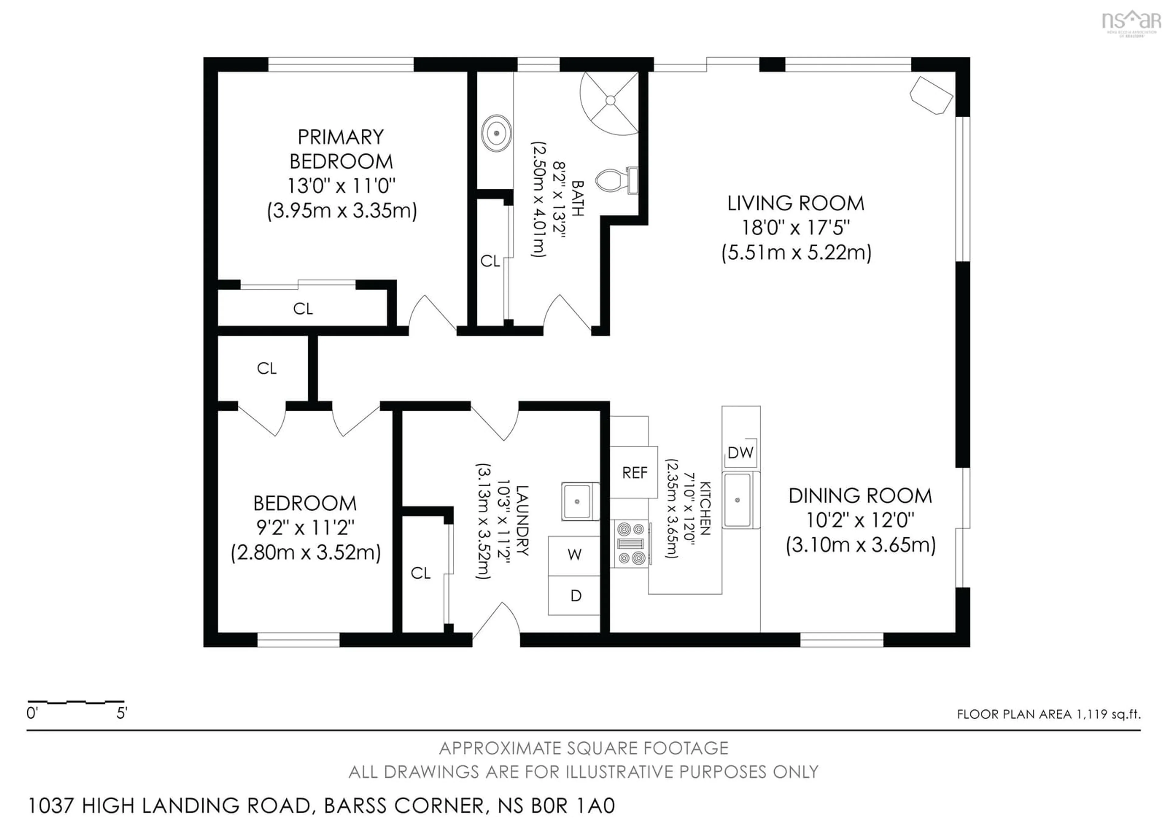Floor plan for 1037 High Landing Rd, Parkdale Nova Scotia B0R 1A0