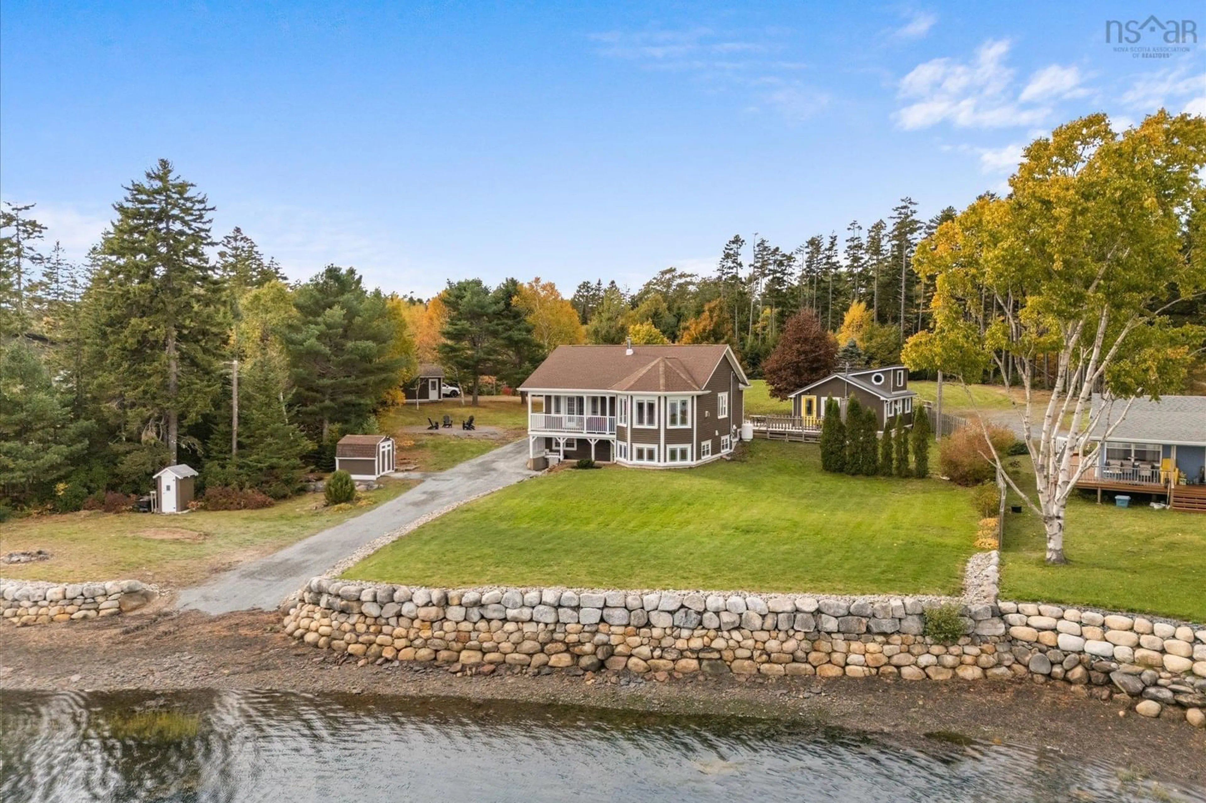 A pic from outside/outdoor area/front of a property/back of a property/a pic from drone, water/lake/river/ocean view for 119 Indian Path Rd, Indian Path Nova Scotia B0J 2C0