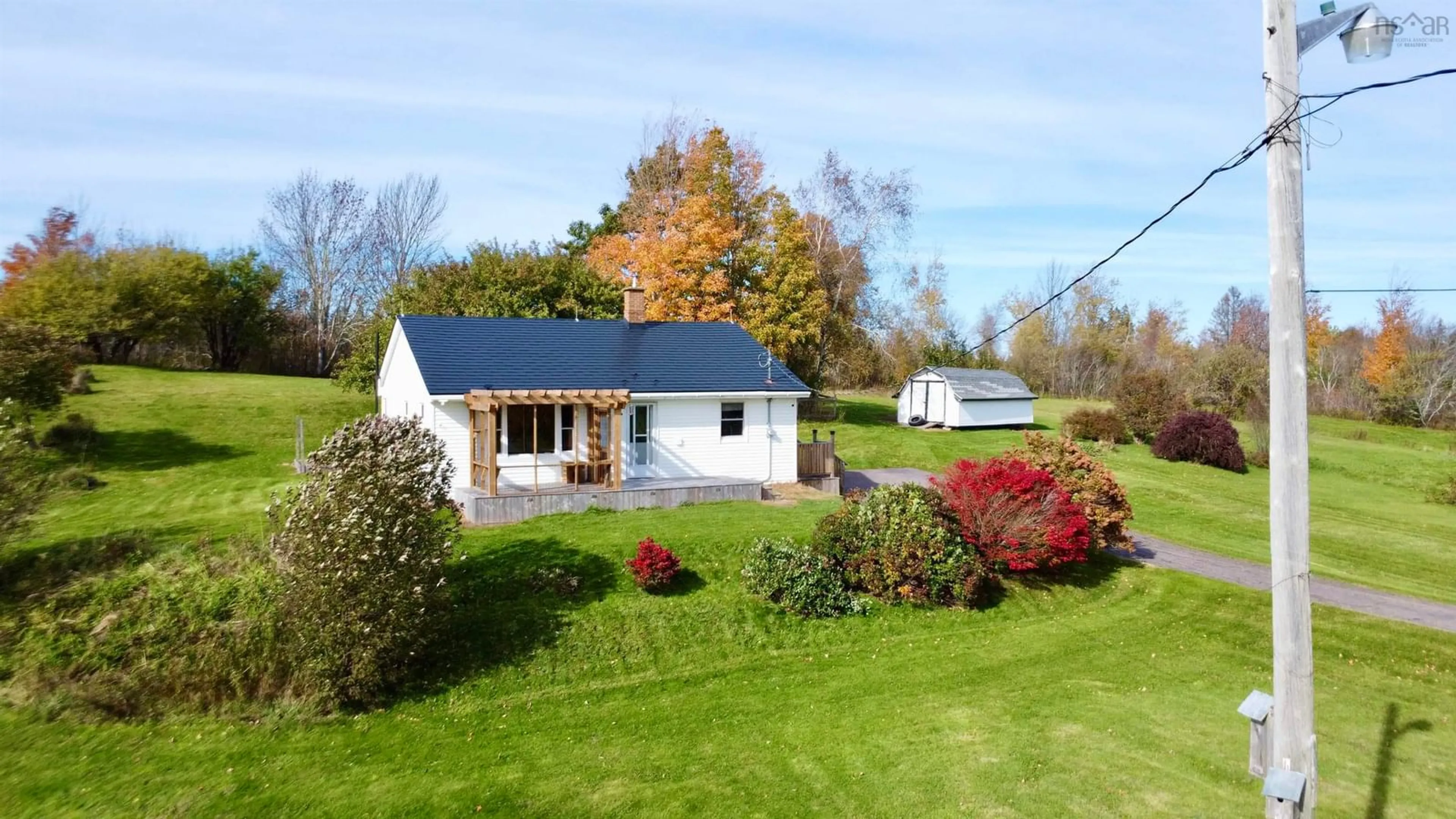 A pic from outside/outdoor area/front of a property/back of a property/a pic from drone, unknown for Tanner Hill Road #299, Limerock Nova Scotia B0K 1A0