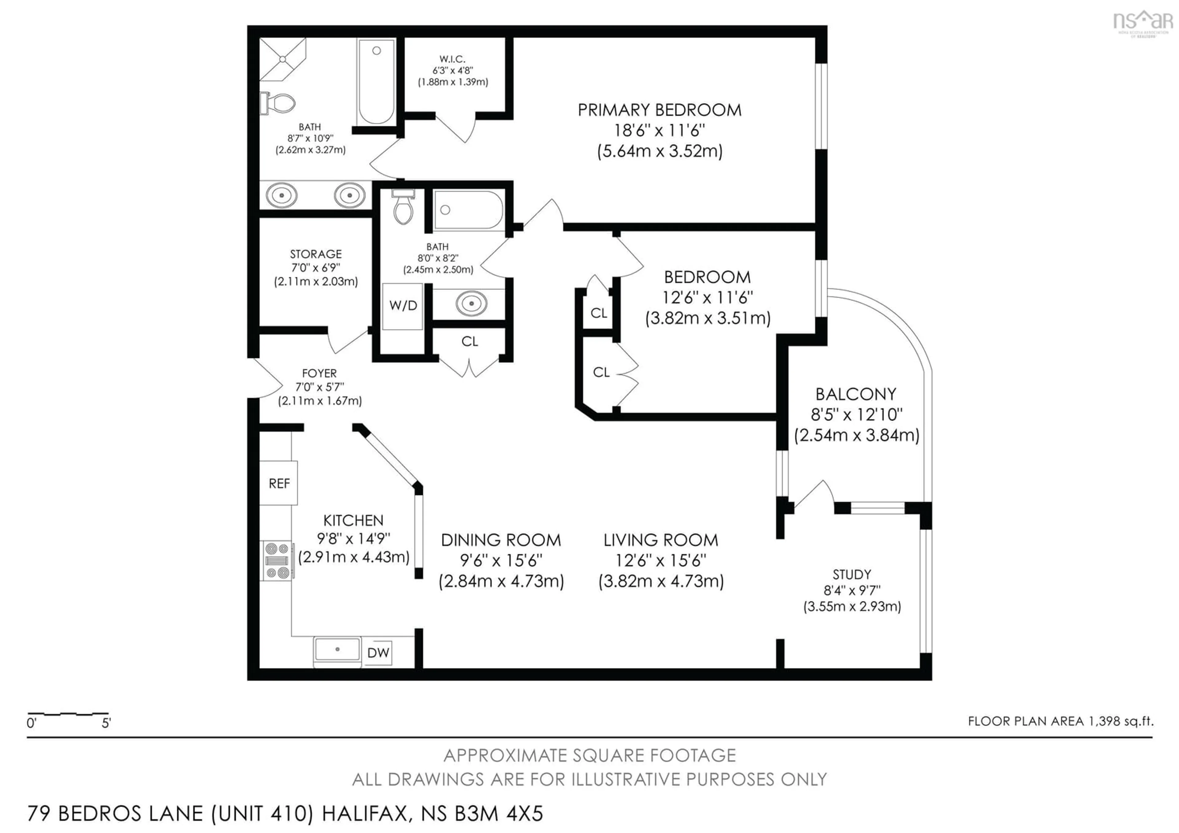 Floor plan for 79 Bedros Lane #Unit 410, Halifax Nova Scotia B3M 4X5