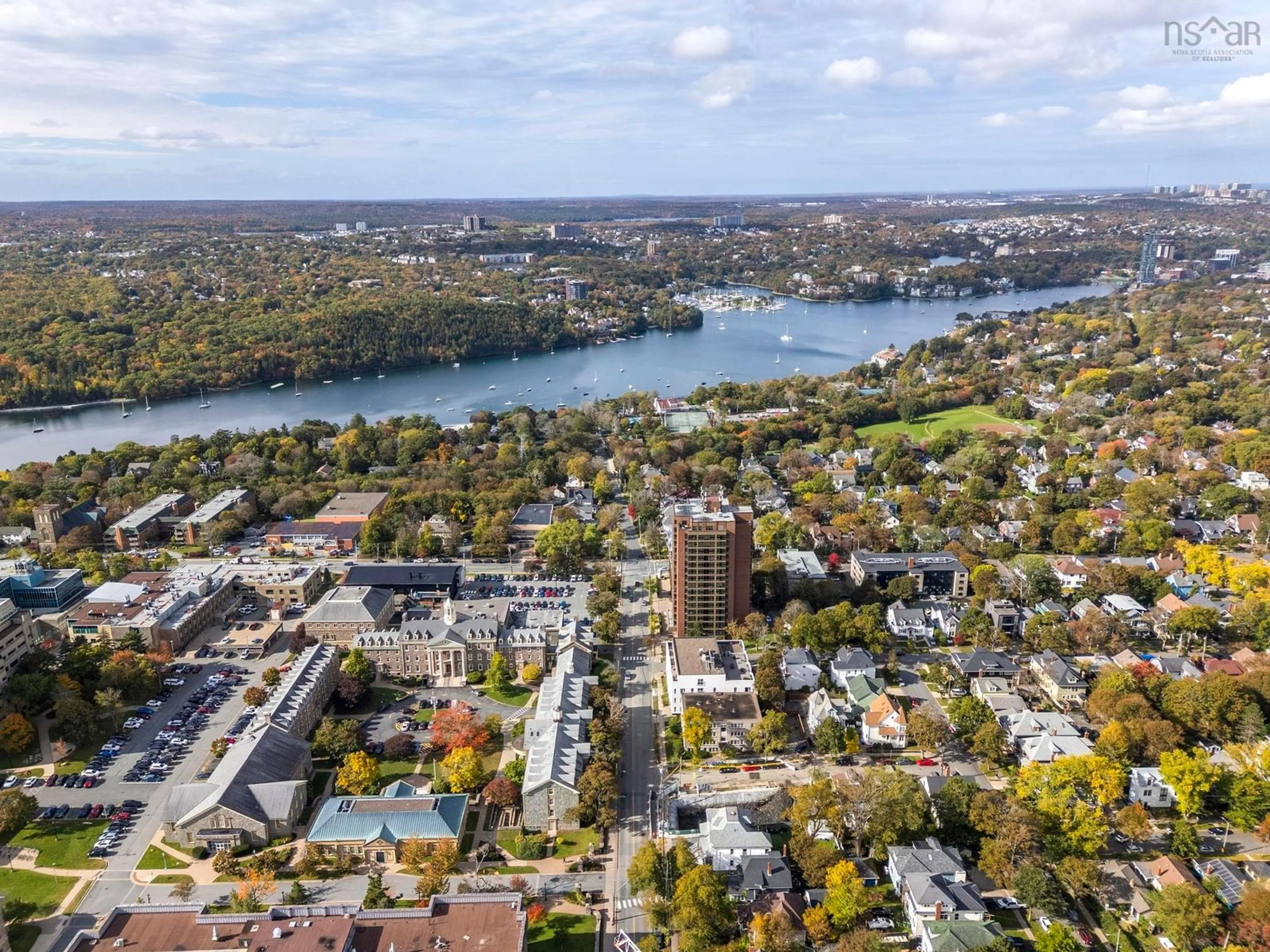 A pic from outside/outdoor area/front of a property/back of a property/a pic from drone, water/lake/river/ocean view for 6369 Coburg Rd #1503, Halifax Nova Scotia B3H 4J7
