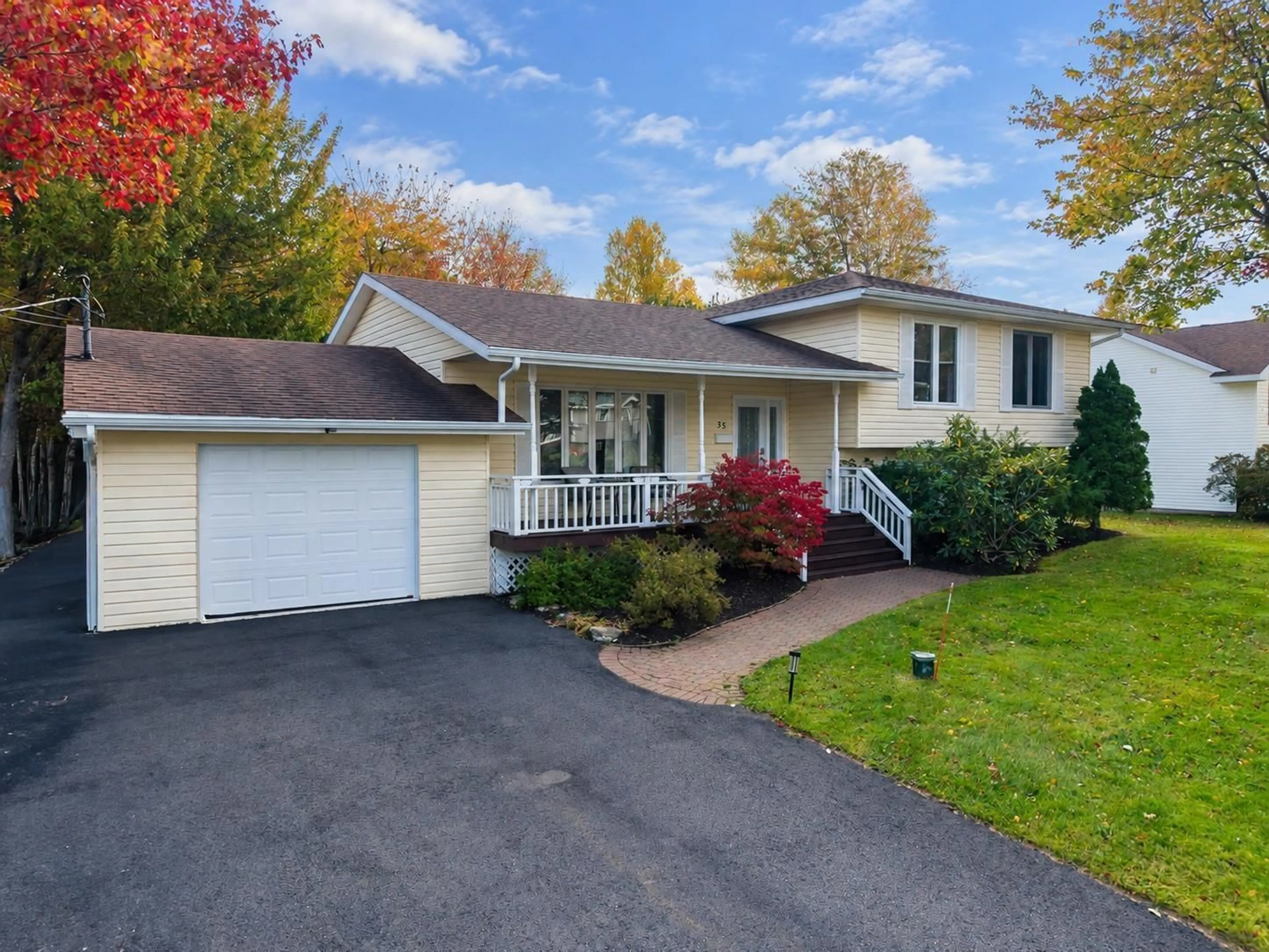 Home with vinyl exterior material, street for 35 Carmichael Dr, Sydney Nova Scotia B1S 3K4