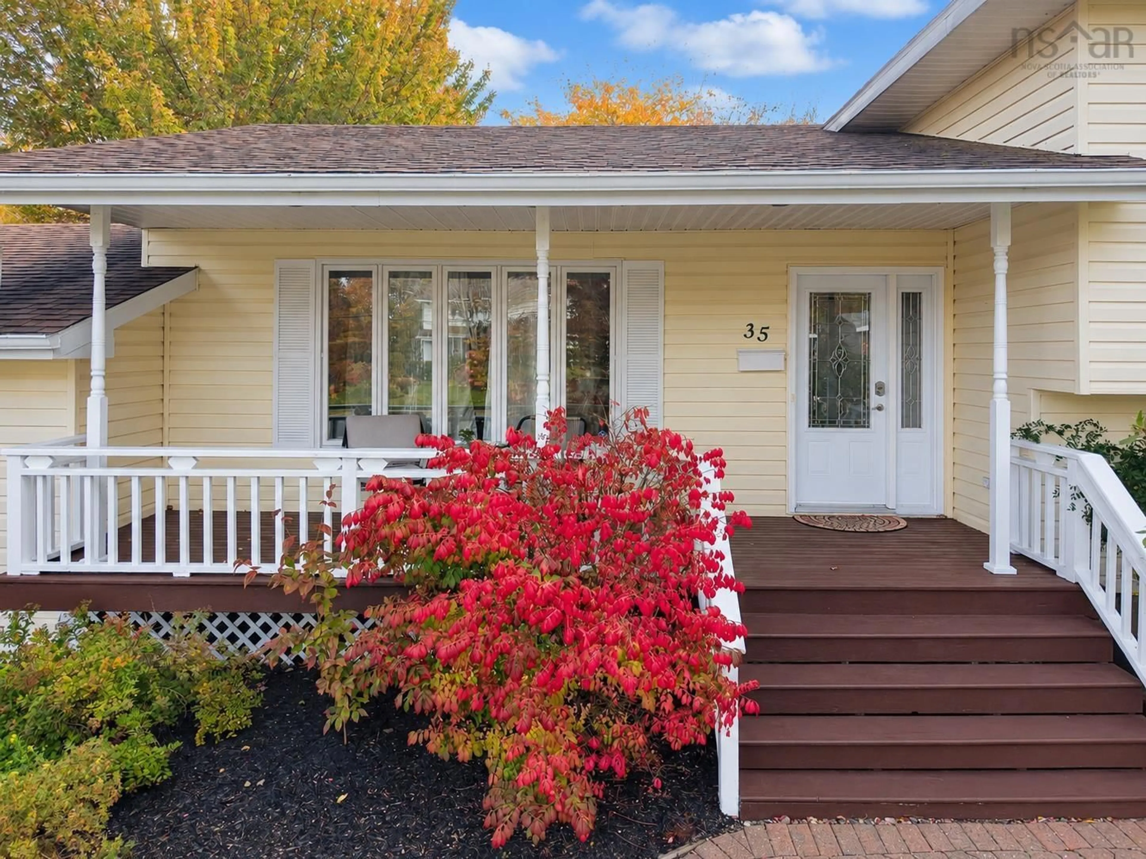 Home with vinyl exterior material, street for 35 Carmichael Dr, Sydney Nova Scotia B1S 3K4