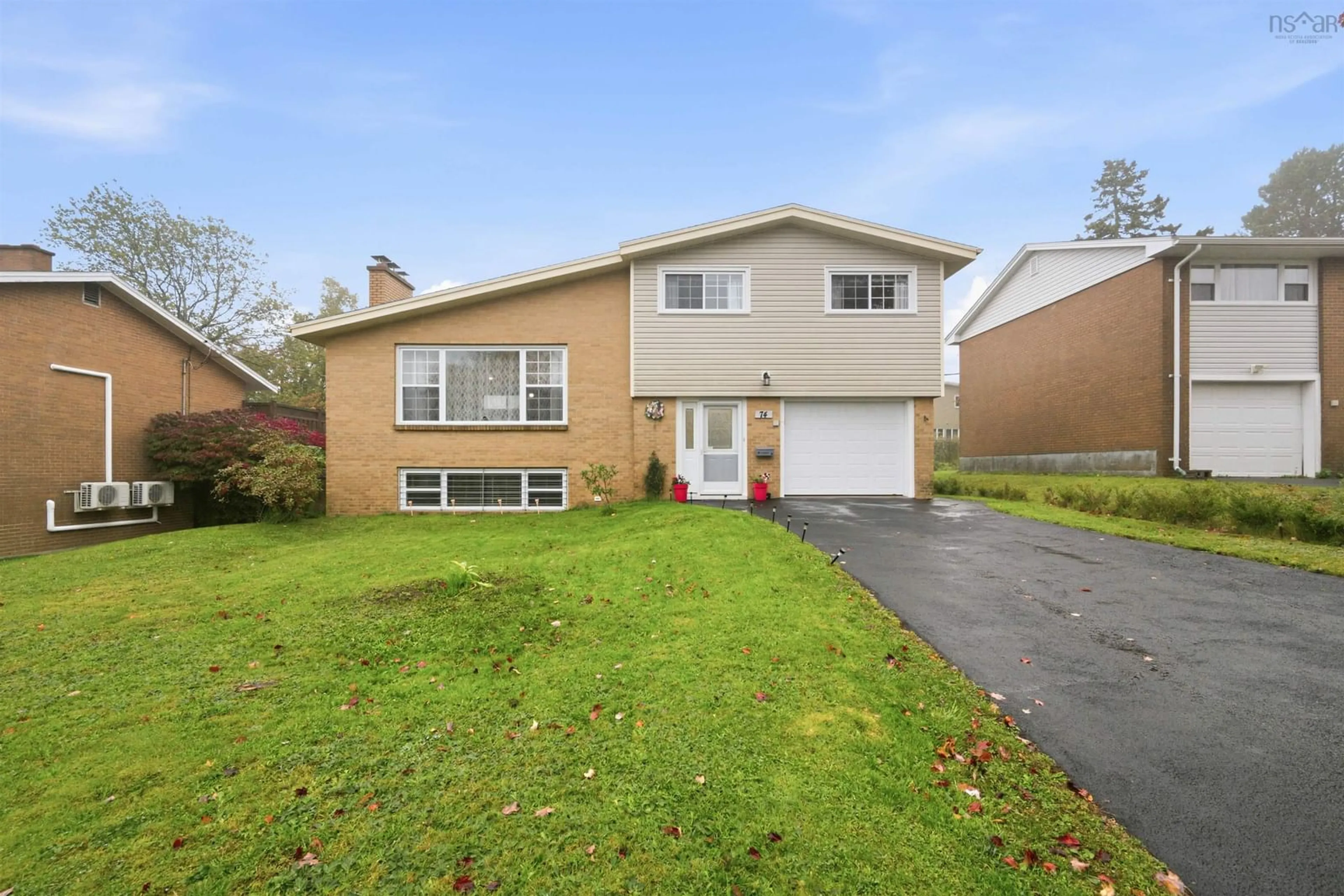 Home with vinyl exterior material, street for 74 Hazelholme Dr, Halifax Nova Scotia B3M 1N5