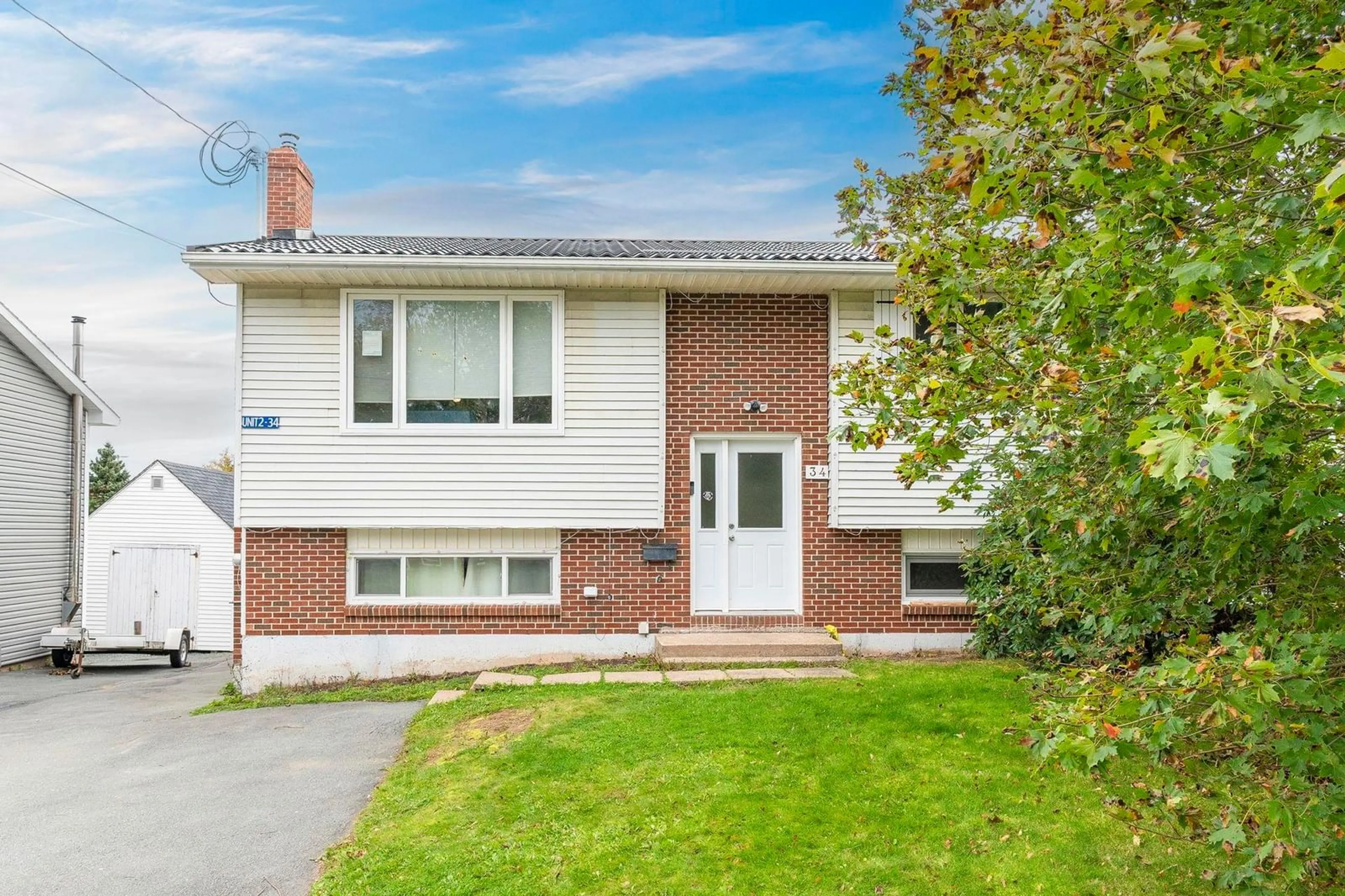 Home with vinyl exterior material, street for 34 Nausett Cres, Dartmouth Nova Scotia B2W 5A3