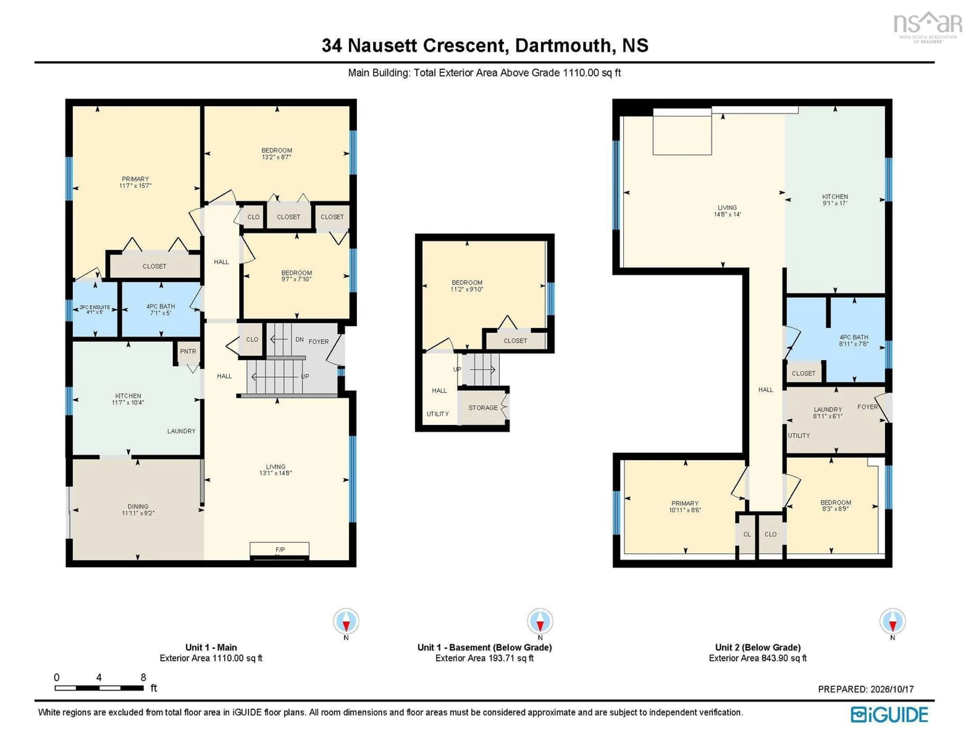 Floor plan for 34 Nausett Cres, Dartmouth Nova Scotia B2W 5A3