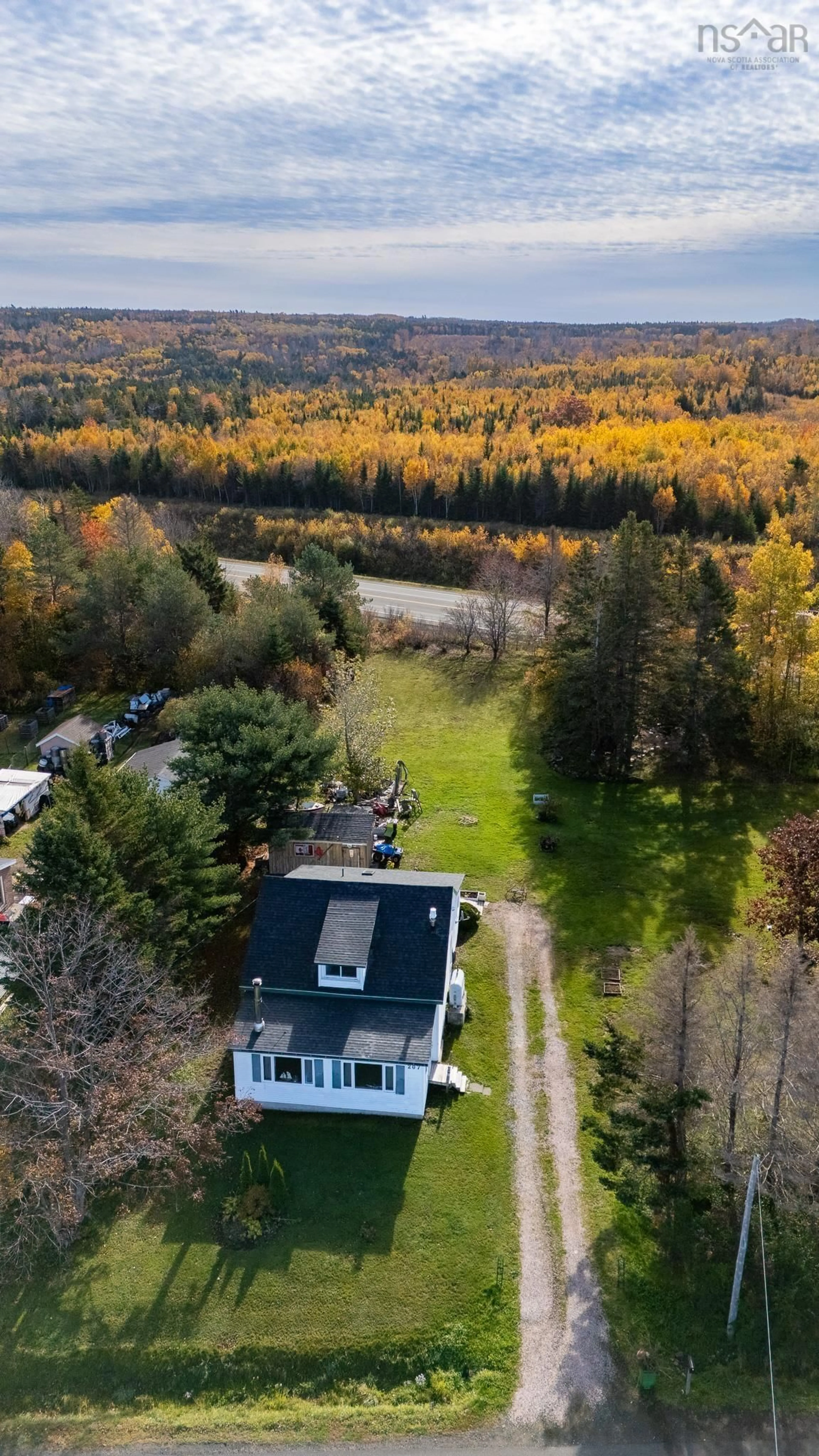 A pic from outside/outdoor area/front of a property/back of a property/a pic from drone, unknown for 207 West Old Post Rd, Smiths Cove Nova Scotia B0S 1S0