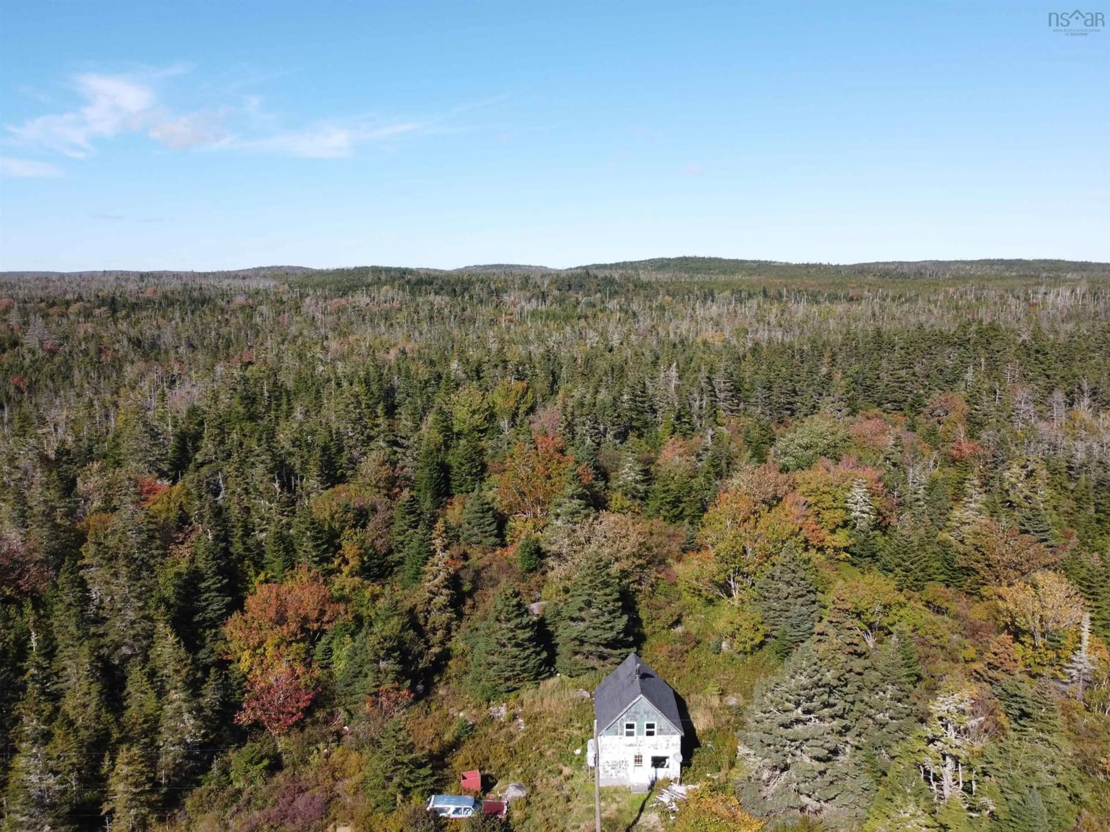 A pic from outside/outdoor area/front of a property/back of a property/a pic from drone, forest/trees view for 171 Macdonald Cove Rd, Harrigan Cove Nova Scotia B0J 2R0