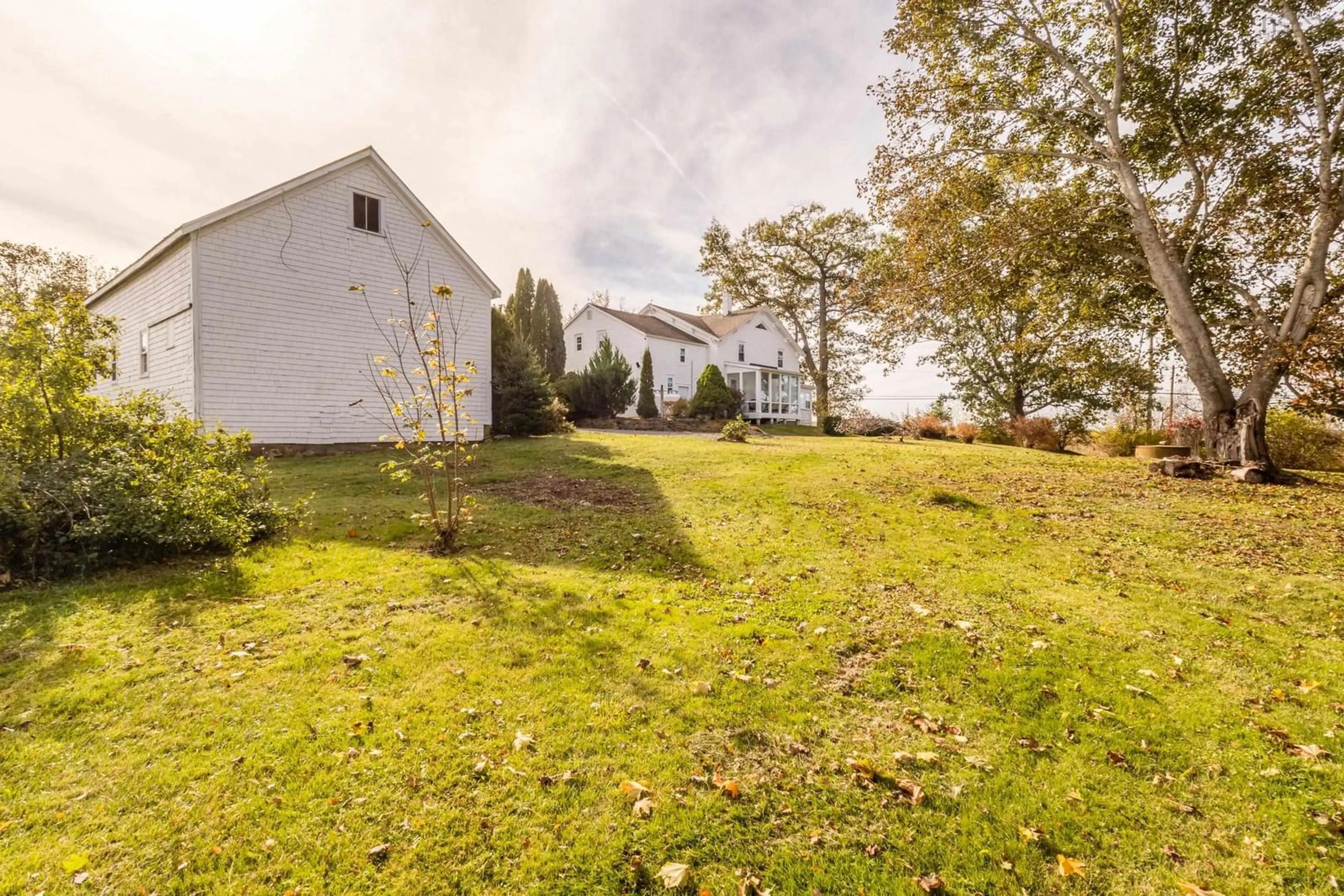 A pic from outside/outdoor area/front of a property/back of a property/a pic from drone, water/lake/river/ocean view for 1542 Highway 358, Port Williams Nova Scotia B0P 1T0