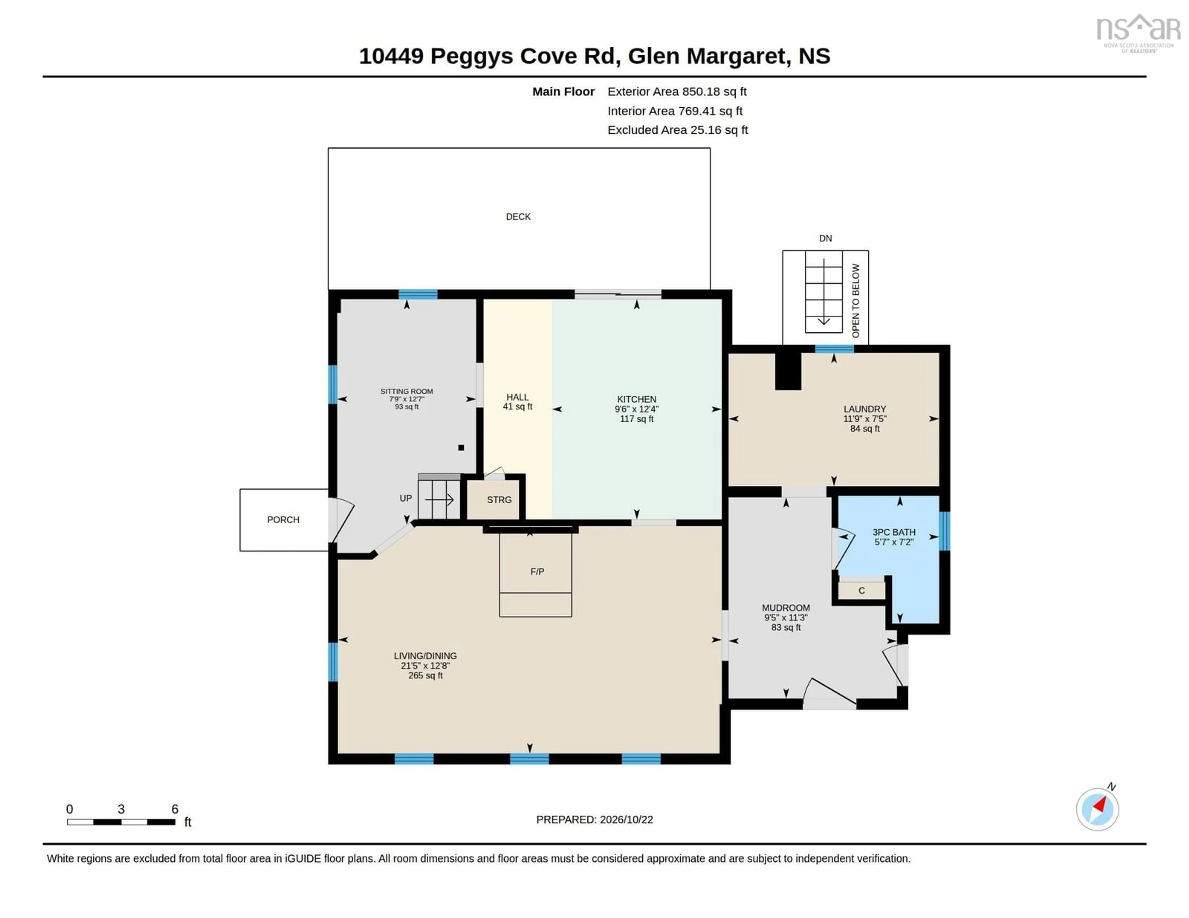 Floor plan for 10449 Peggys Cove Rd, Glen Margaret Nova Scotia B3Z 3G9
