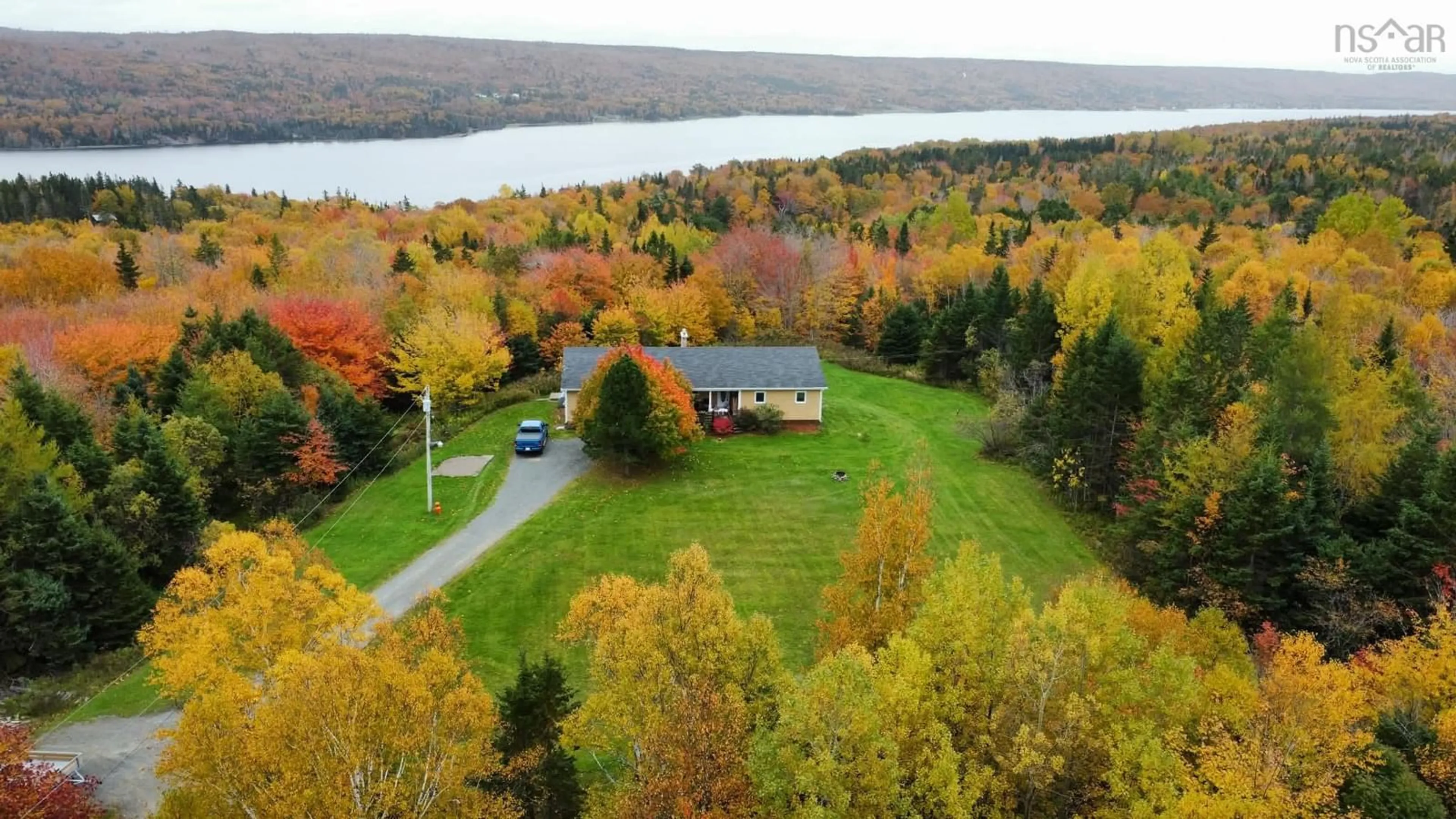 A pic from outside/outdoor area/front of a property/back of a property/a pic from drone, water/lake/river/ocean view for 1005 Eskasoni Road Rd, Northside East Bay Nova Scotia B1J 1E2