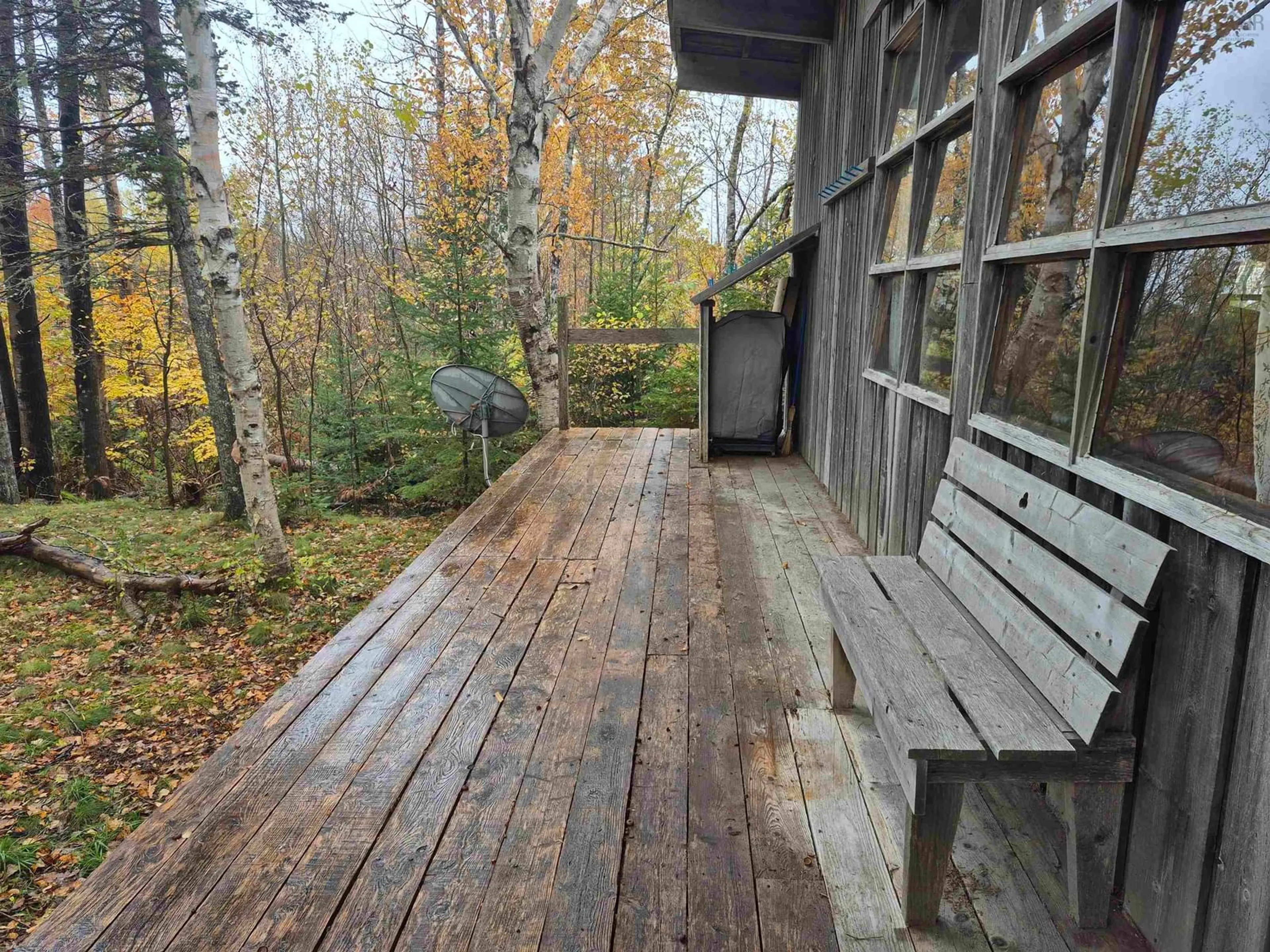 Patio, forest/trees view for 188 Highway 347, Aspen Nova Scotia B0H 1E0