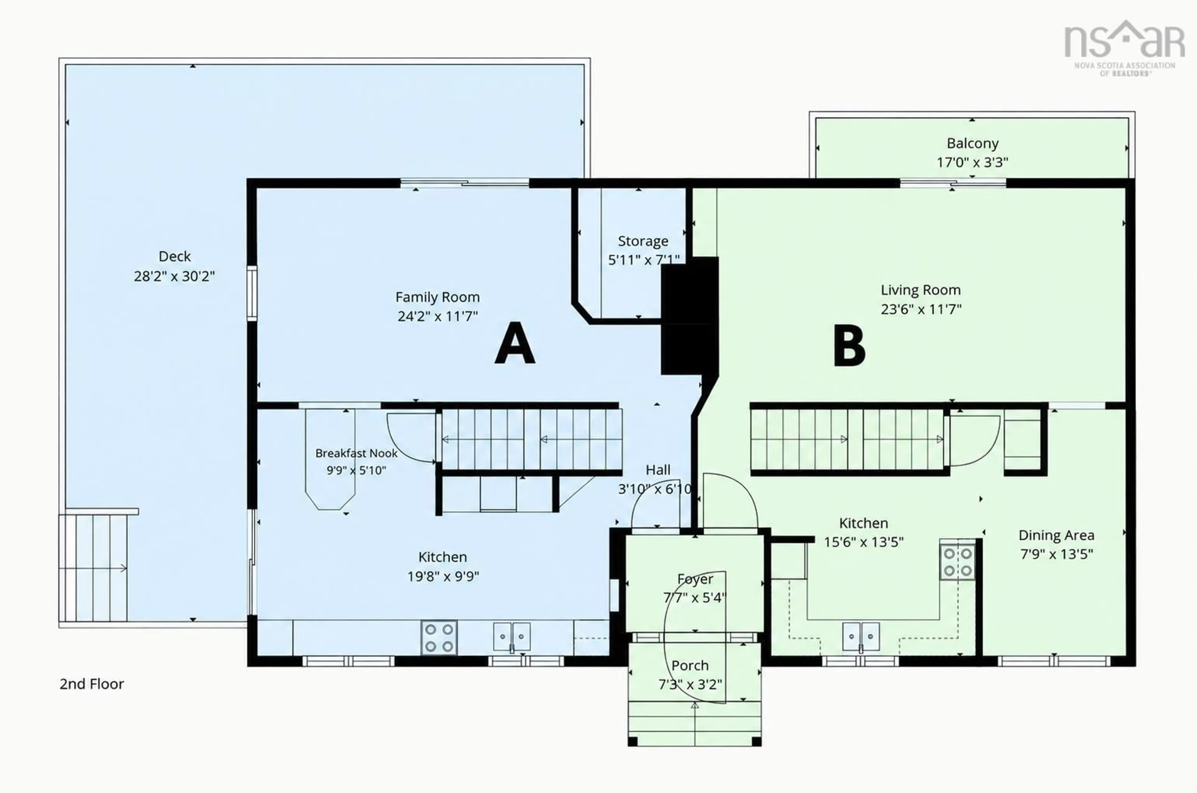 Floor plan for 86 Oakes Road #A & B, Fall River Nova Scotia B2T 1J5