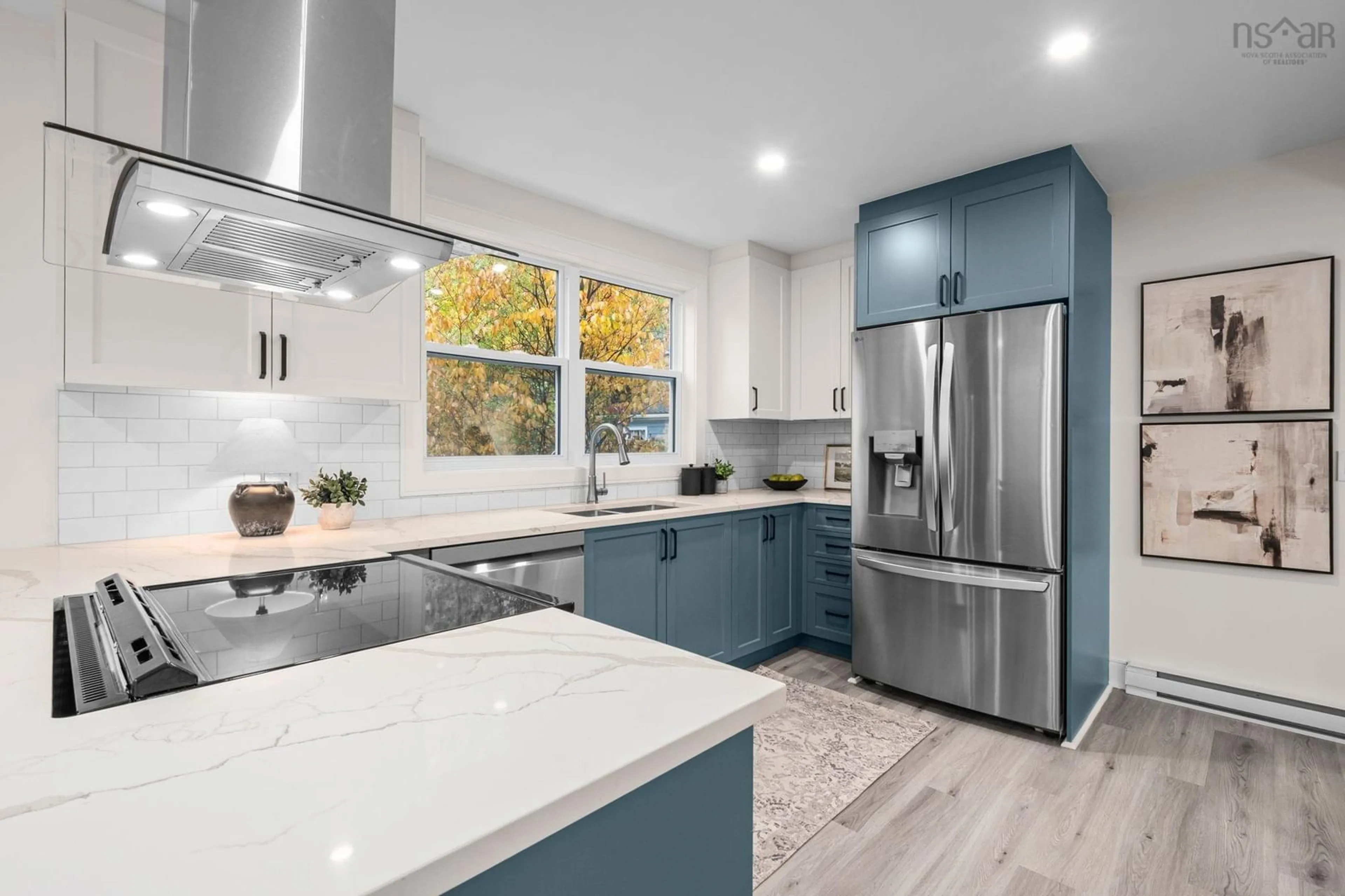 Contemporary kitchen, ceramic/tile floor for 534 St. Margaret's Bay Rd, Halifax Nova Scotia B3N 1K5