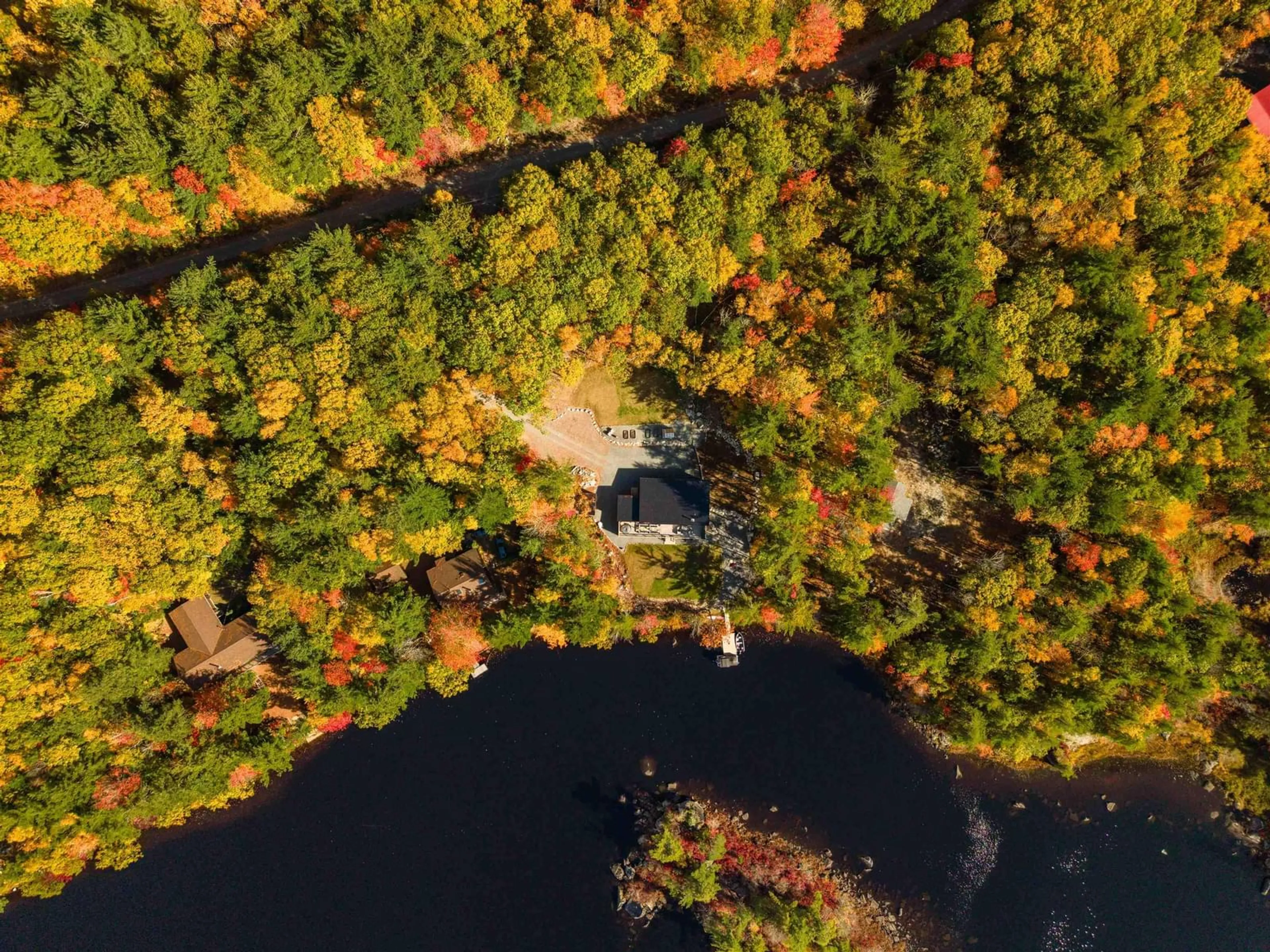 A pic from outside/outdoor area/front of a property/back of a property/a pic from drone, water/lake/river/ocean view for 37 Ballou Crest Rd, Labelle Nova Scotia B0T 1E0