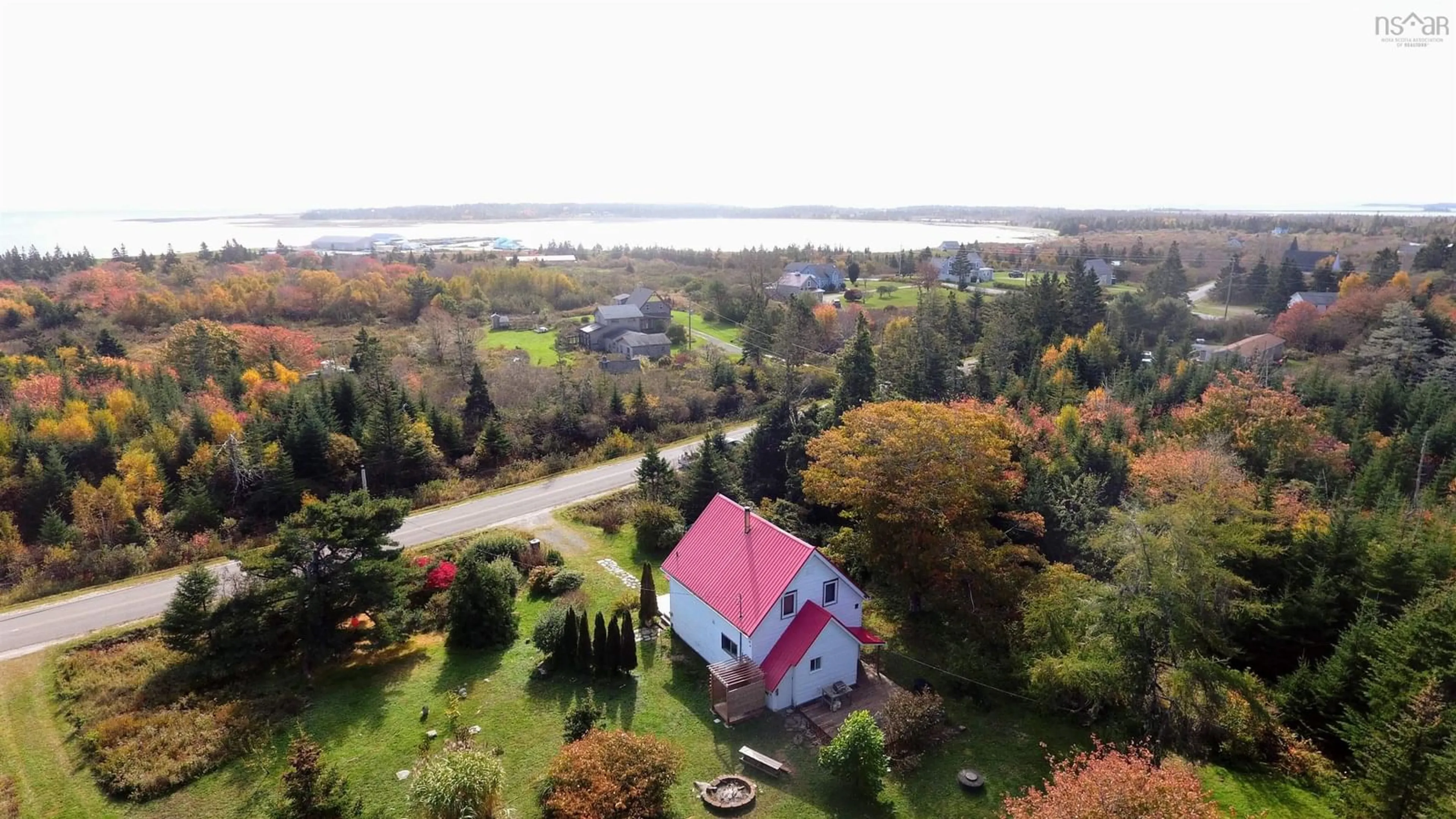A pic from outside/outdoor area/front of a property/back of a property/a pic from drone, water/lake/river/ocean view for 2384 West Sable Rd, Little Harbour Nova Scotia B0T 1V0