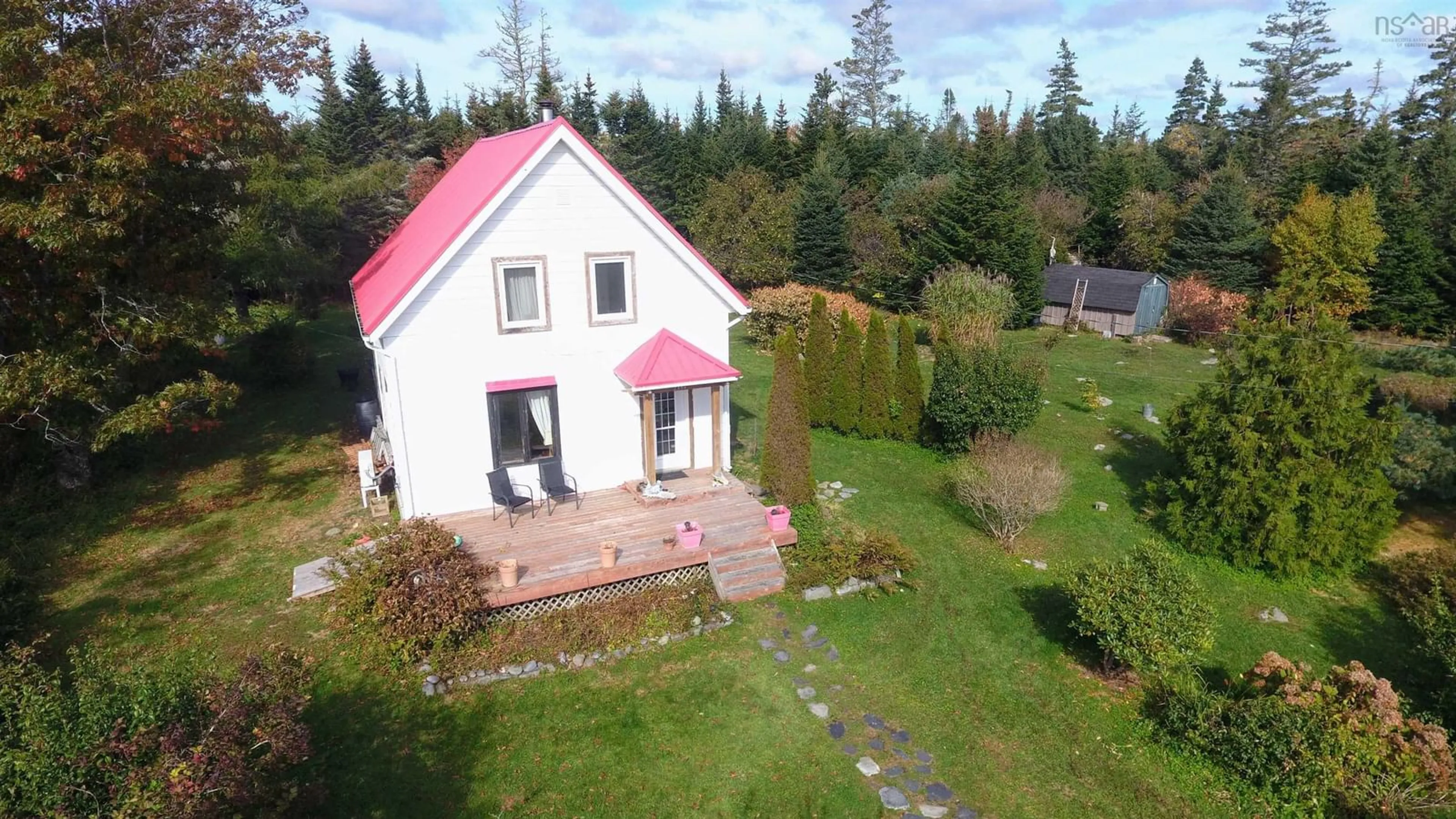 A pic from outside/outdoor area/front of a property/back of a property/a pic from drone, building for 2384 West Sable Rd, Little Harbour Nova Scotia B0T 1V0