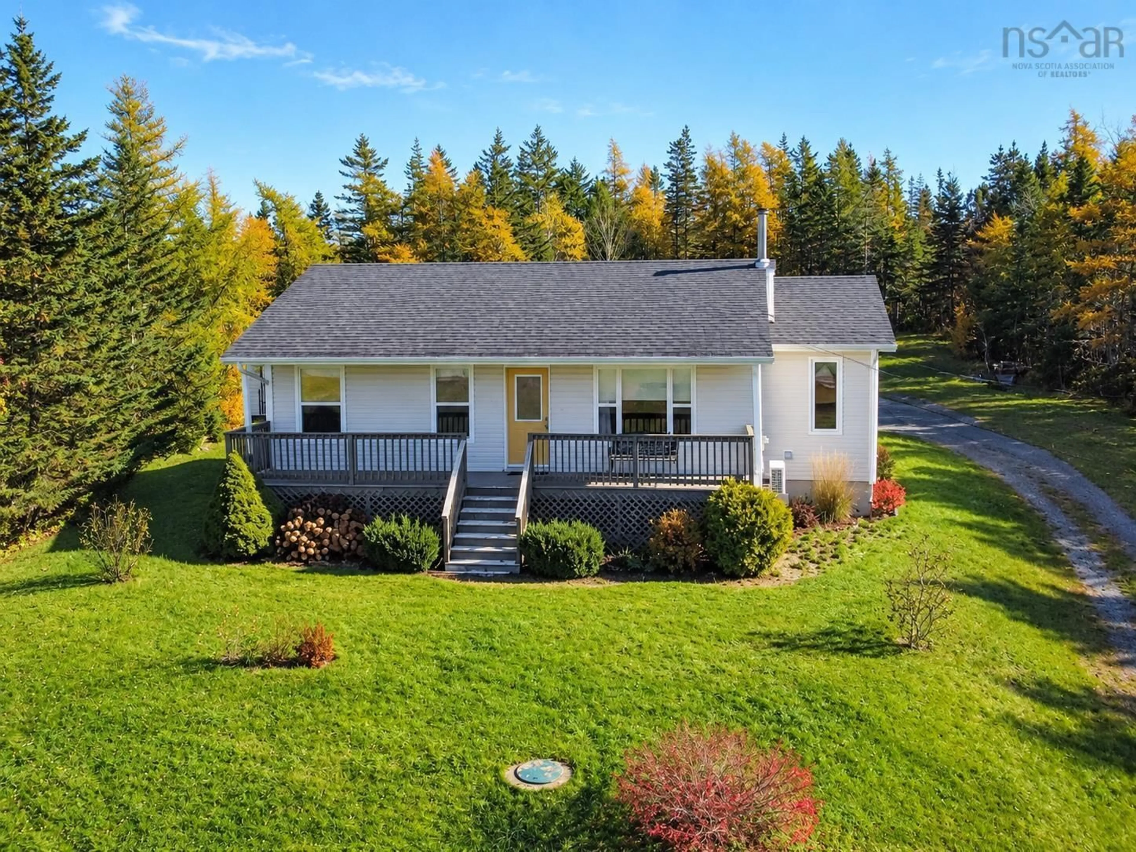 A pic from outside/outdoor area/front of a property/back of a property/a pic from drone, unknown for 1619 Gabarus Hwy, Sydney Nova Scotia B1L 1E8