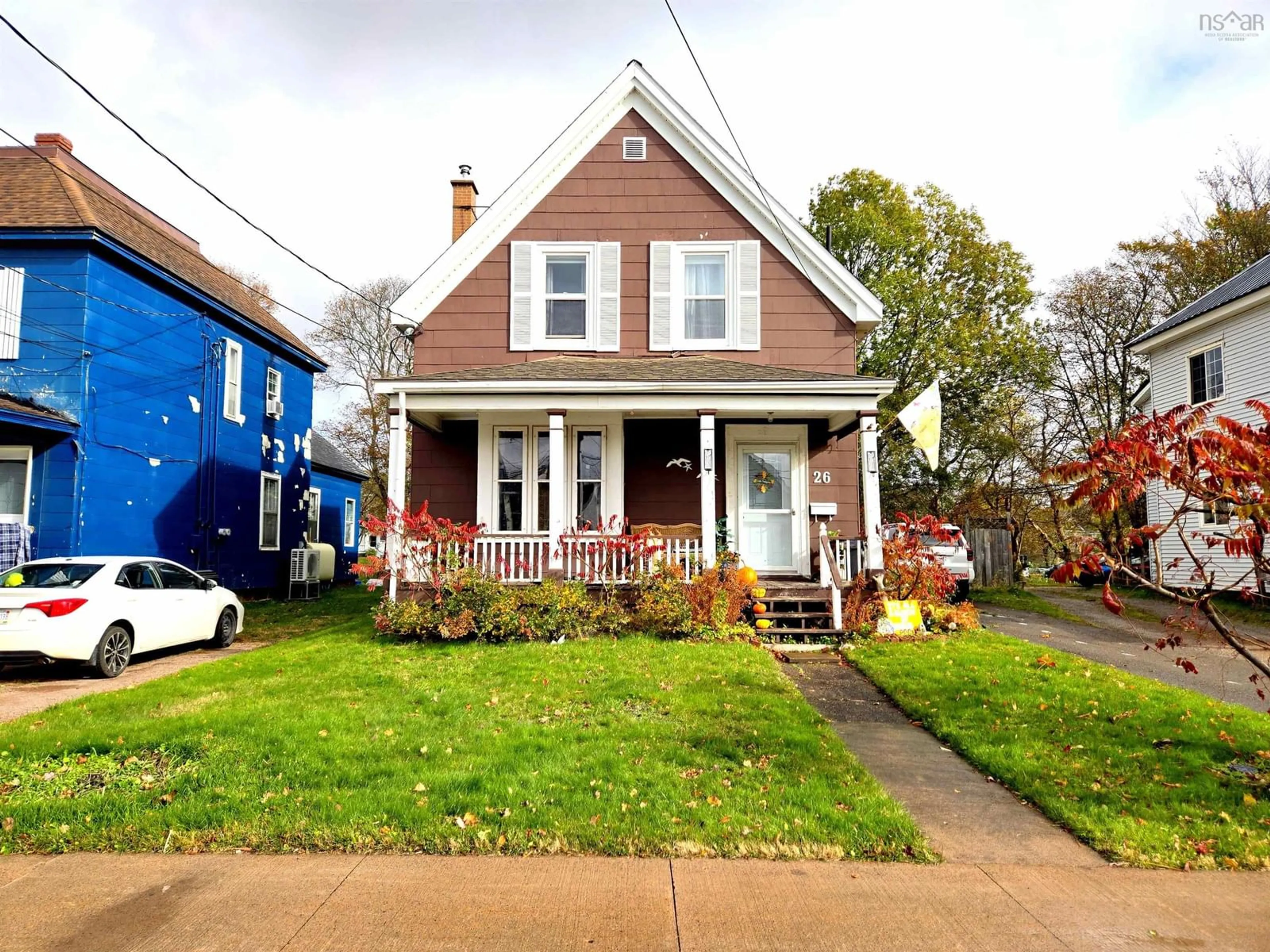 Home with vinyl exterior material, street for 26 Croft St, Amherst Nova Scotia B4H 2Z4