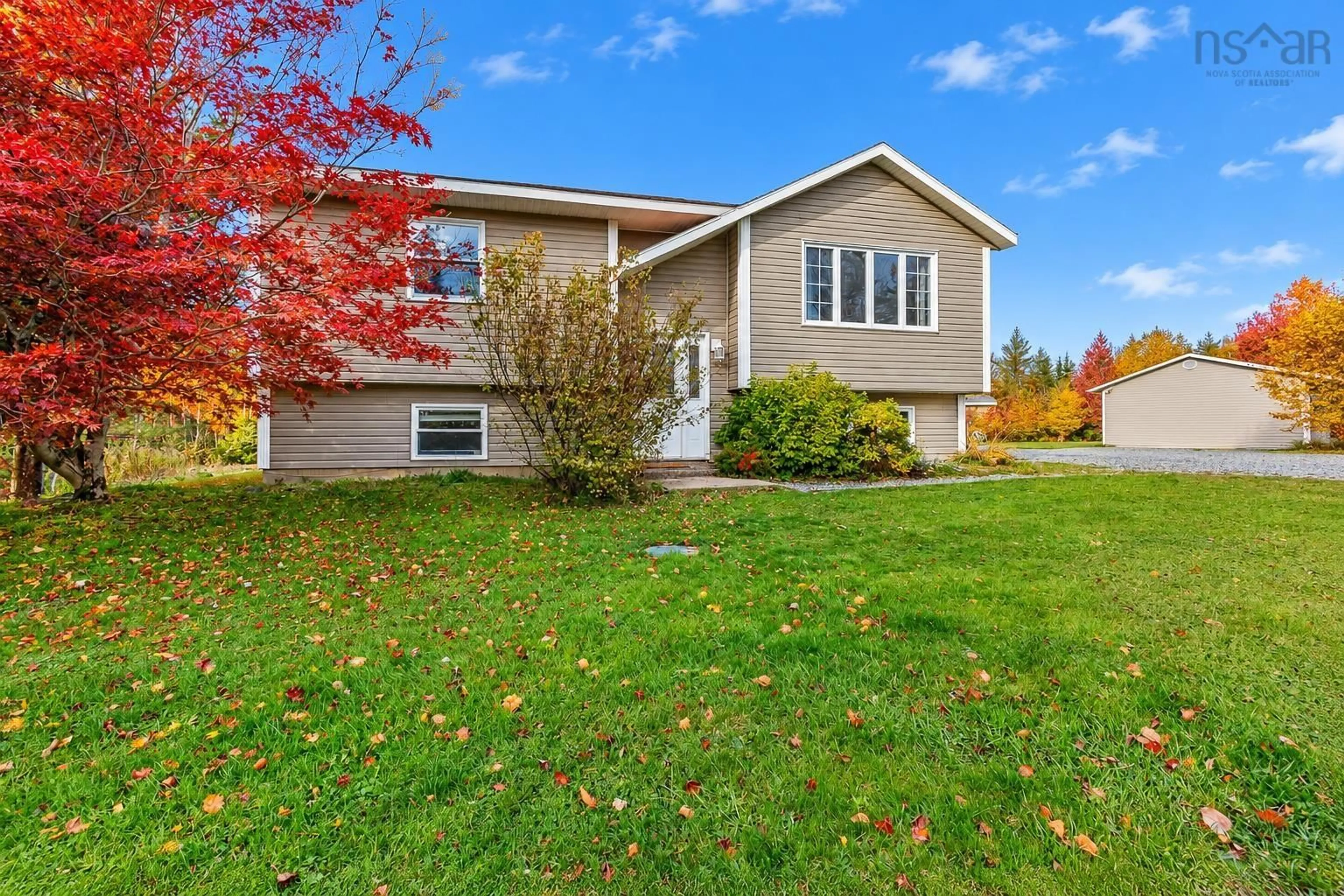 Home with vinyl exterior material, street for 602 Hills Rd, Albert Bridge Nova Scotia B1K 3G9