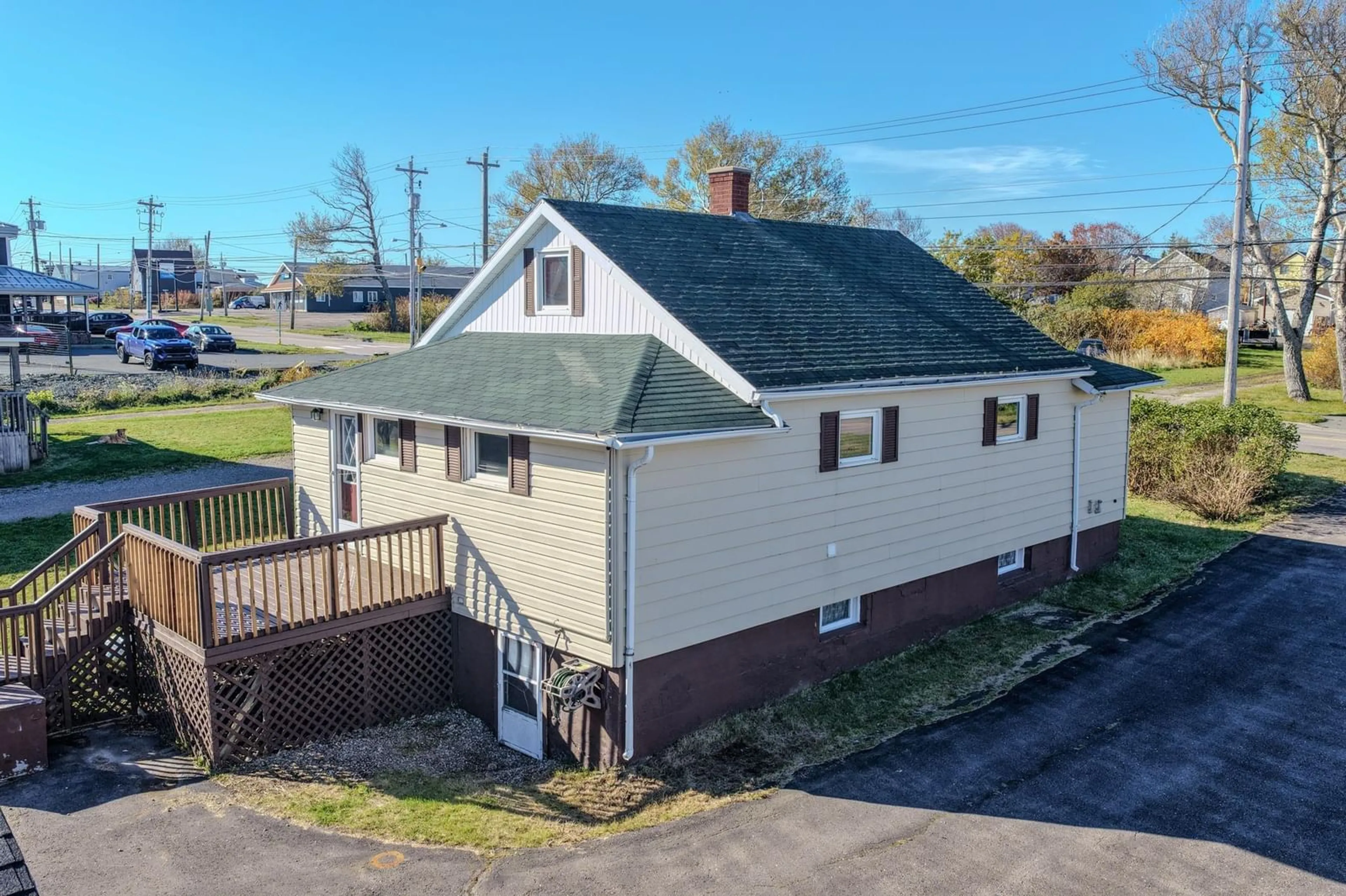 A pic from outside/outdoor area/front of a property/back of a property/a pic from drone, building for 52 Sterling Rd, Glace Bay Nova Scotia B1A 3X5
