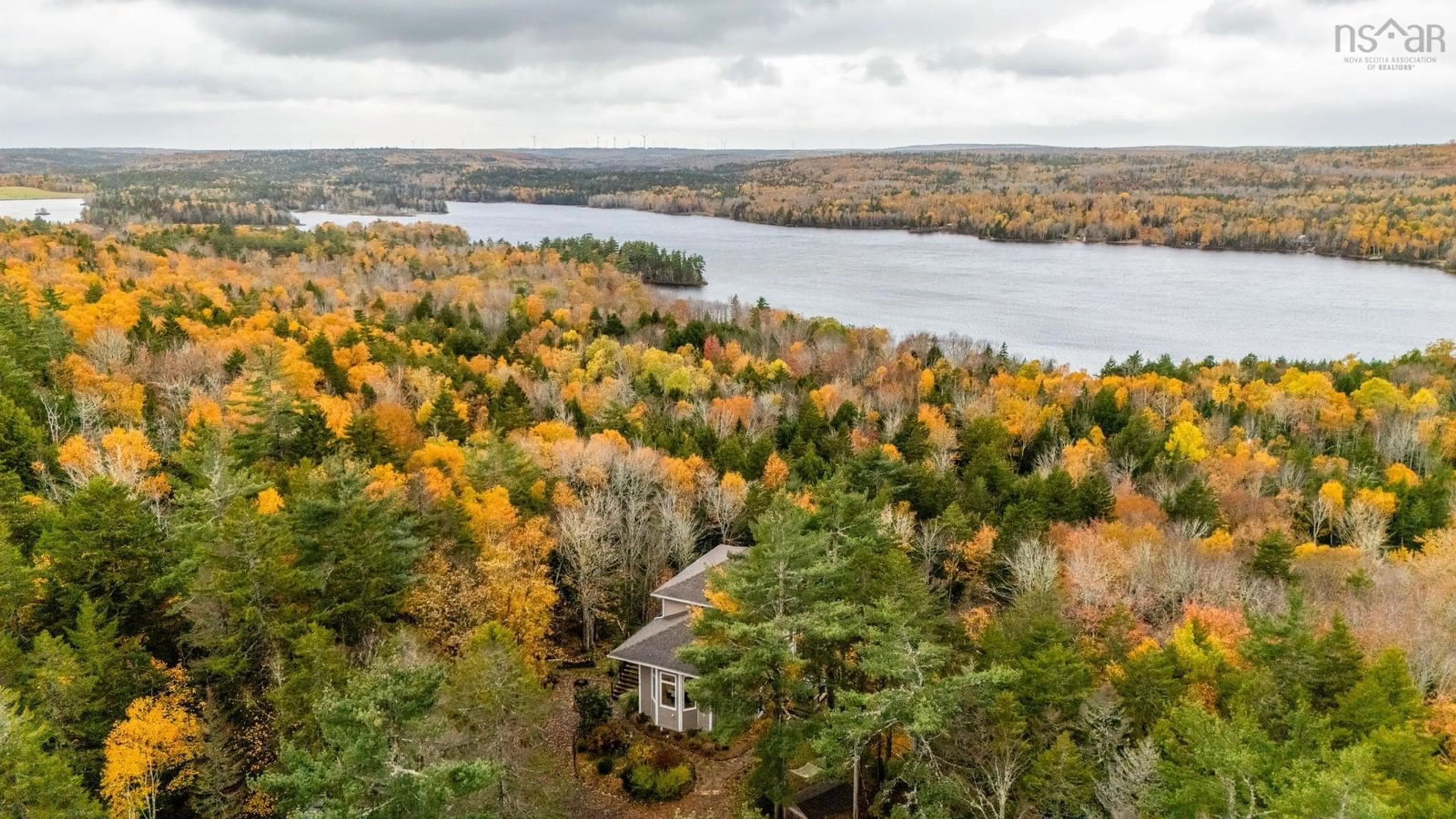 A pic from outside/outdoor area/front of a property/back of a property/a pic from drone, water/lake/river/ocean view for 584 Summit Ridge Rd, Vaughan Nova Scotia B0N 2T0