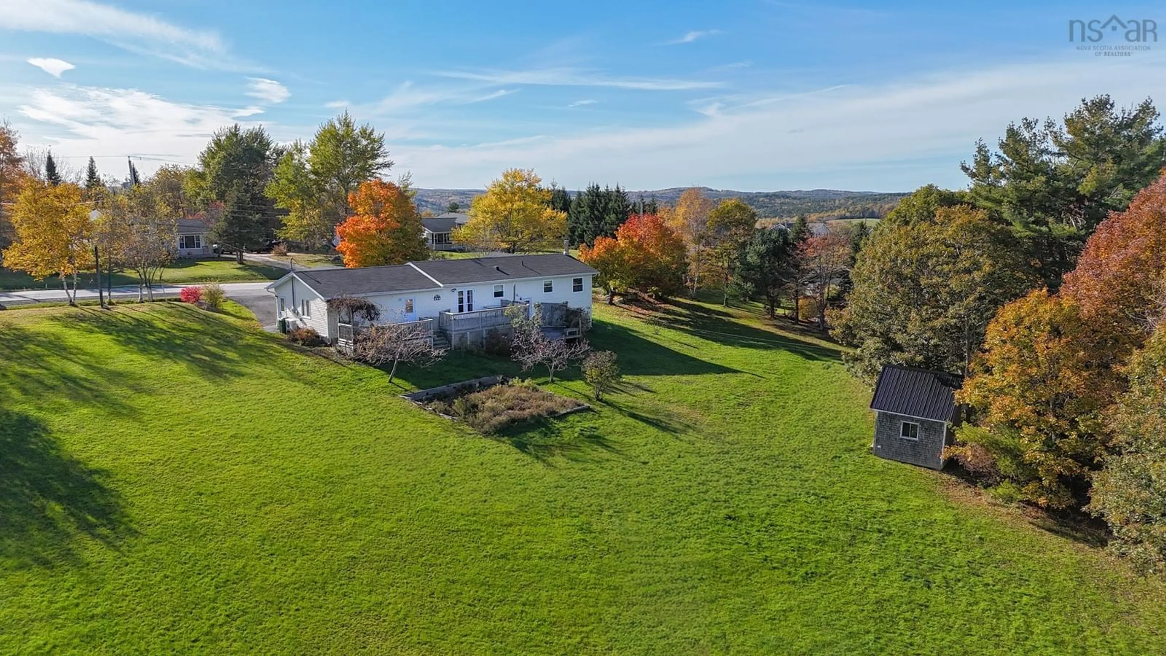 A pic from outside/outdoor area/front of a property/back of a property/a pic from drone, water/lake/river/ocean view for 69 Dawson Hts, Pine Grove Nova Scotia B0J 1E0