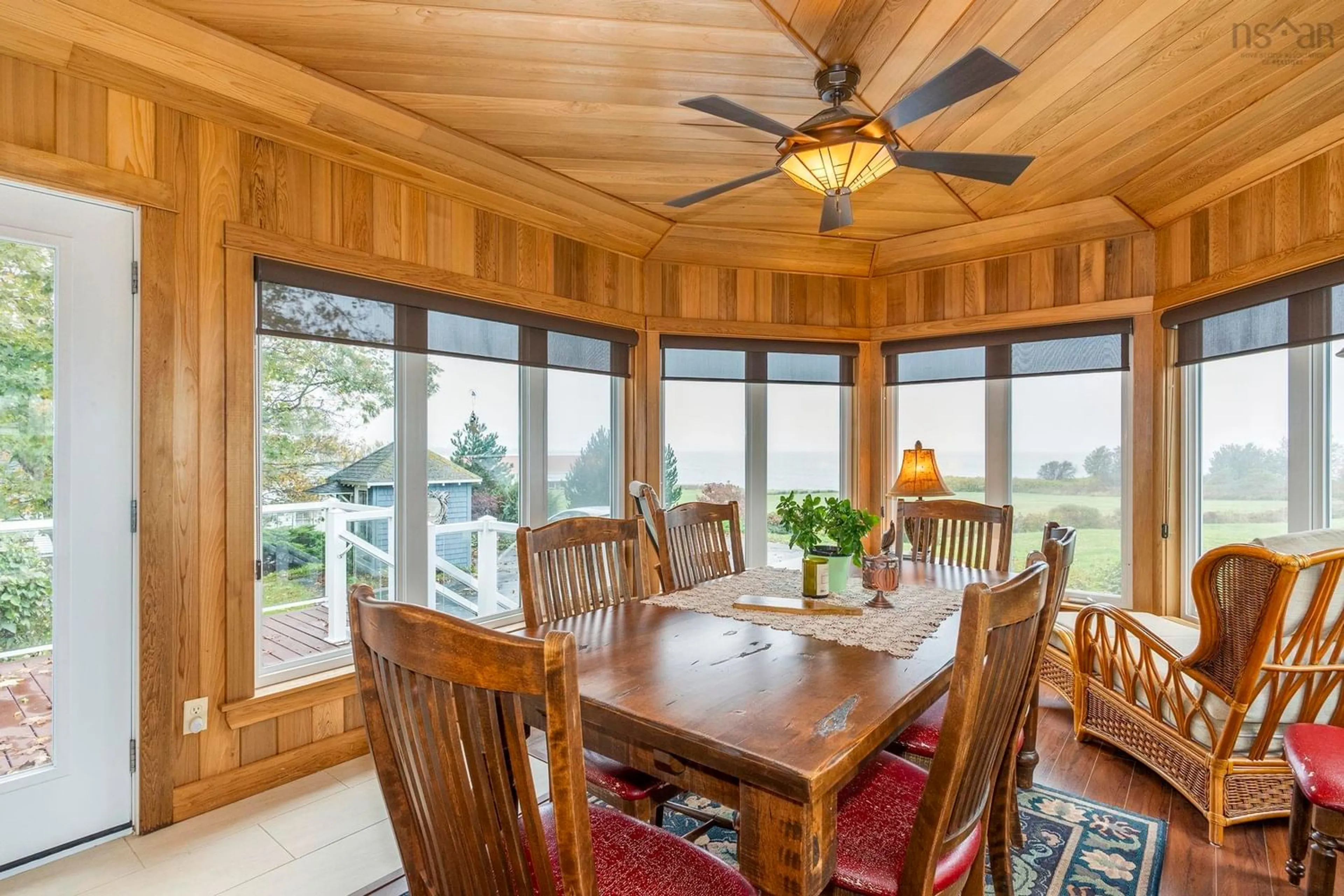 Dining room, wood/laminate floor for 3315 Highway 1, Belliveaus Cove Nova Scotia B0W 1J0