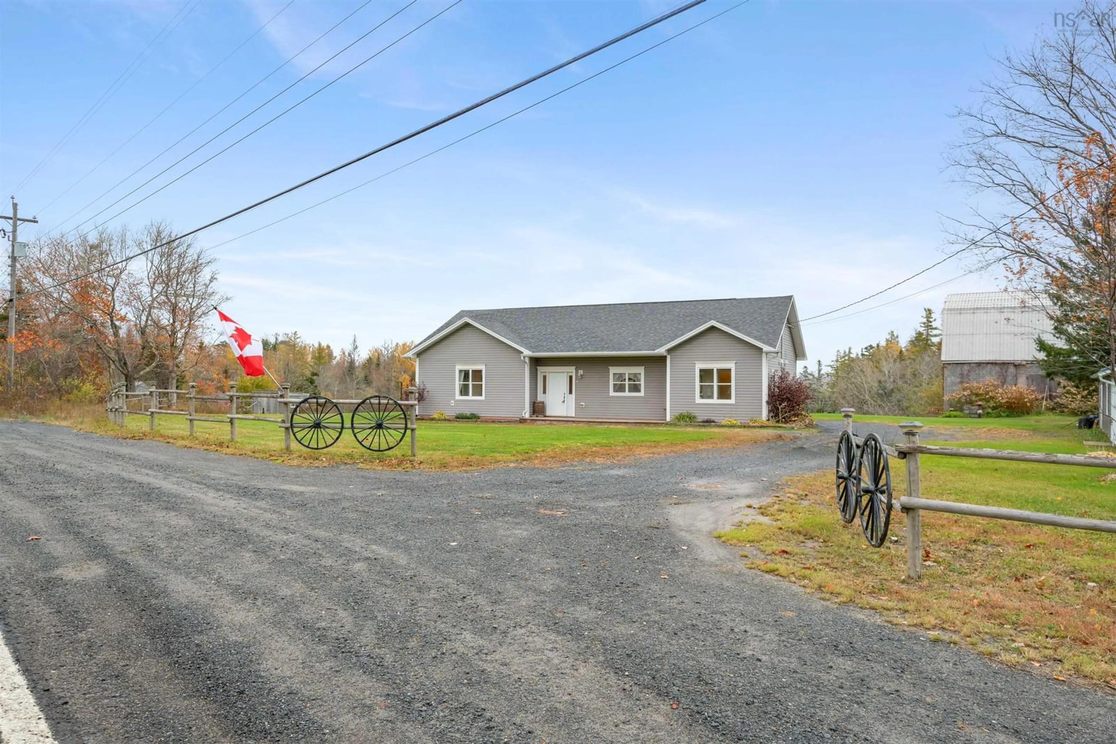 A pic from outside/outdoor area/front of a property/back of a property/a pic from drone, street for 6874 Highway 354, Kennetcook Nova Scotia B0N 1T0
