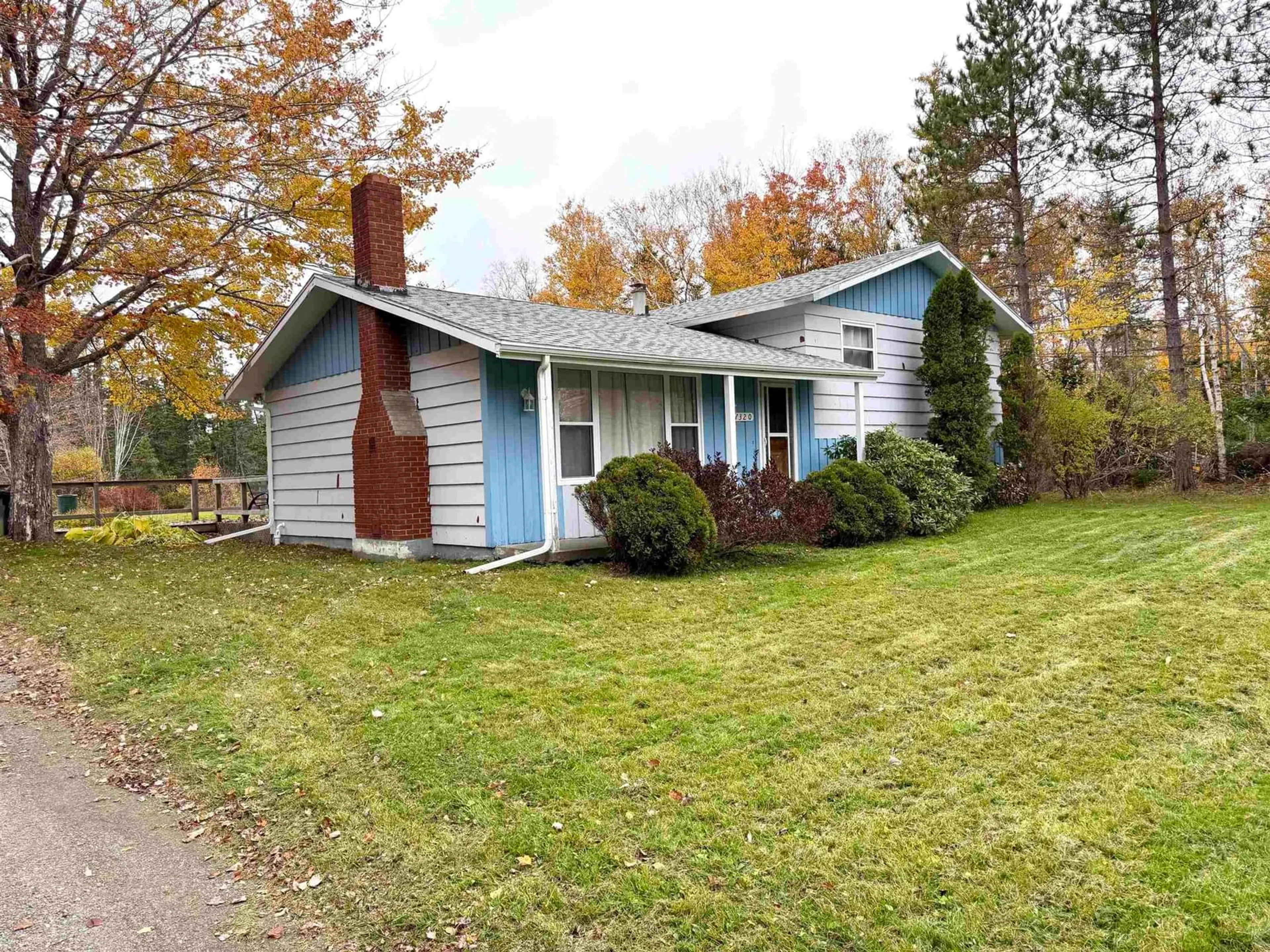 Home with vinyl exterior material, street for 7320 Hornes Rd, Albert Bridge Nova Scotia B1K 3B7
