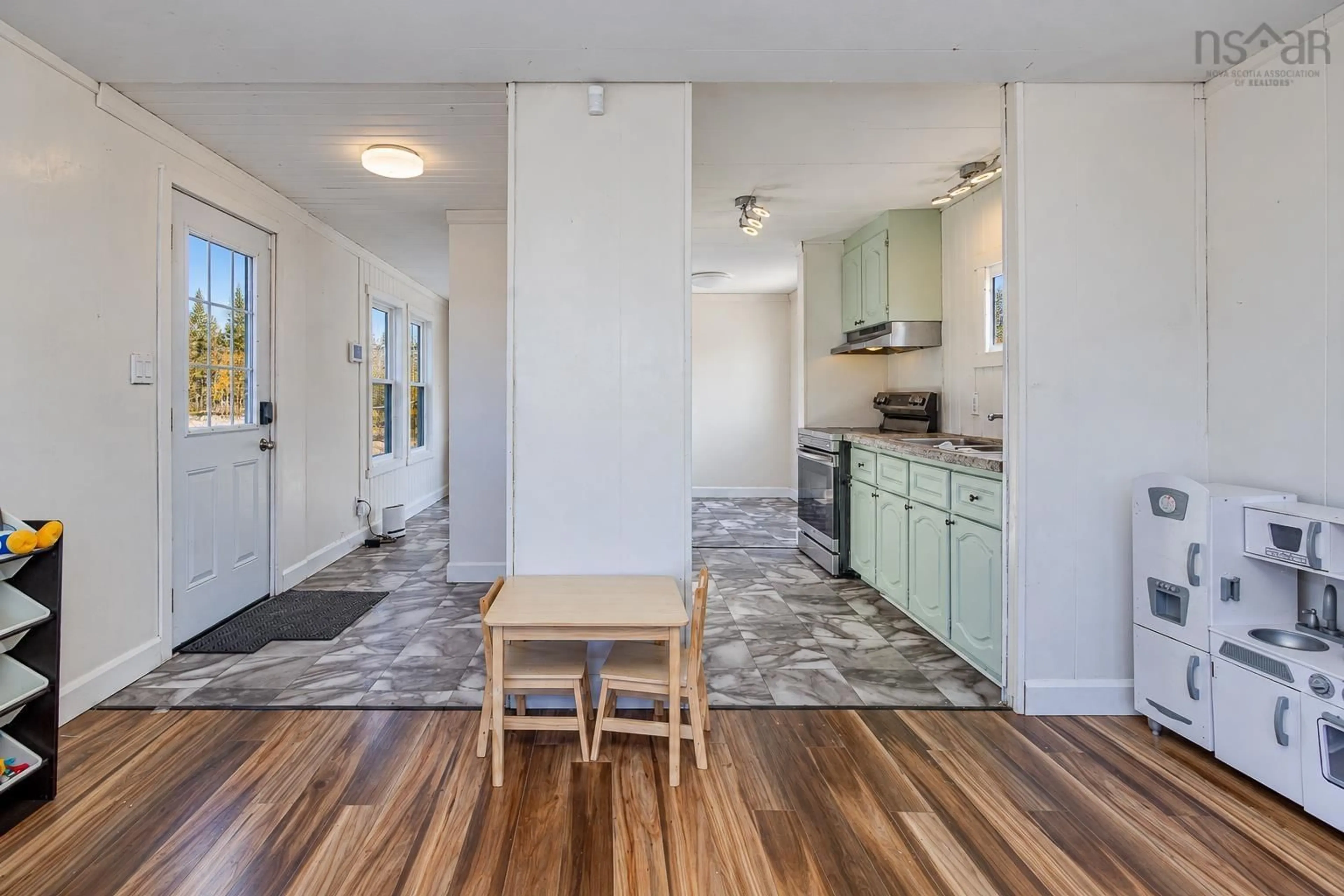 Open concept kitchen, ceramic/tile floor for 78 Caribou Marsh Rd, Caribou Marsh Nova Scotia B1M 1B5