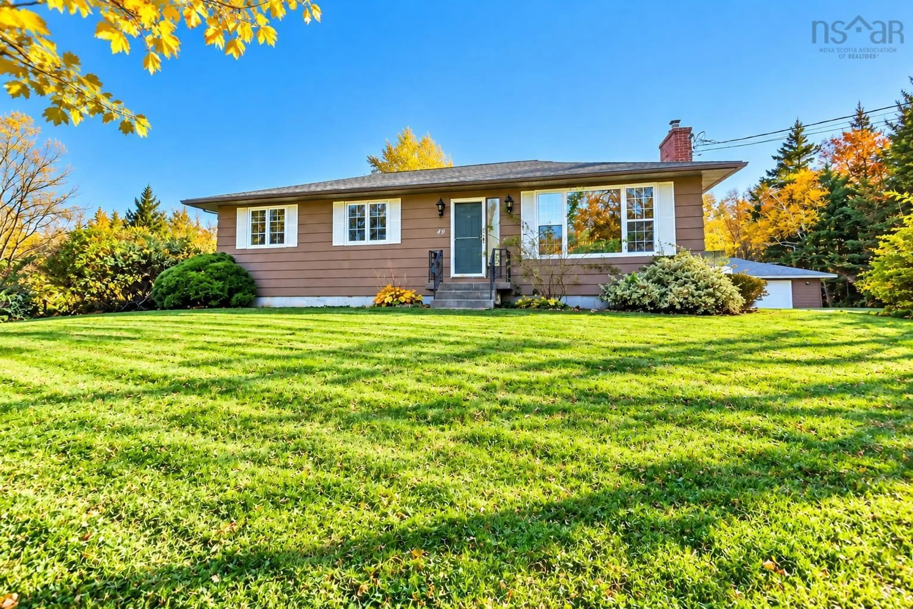 Home with vinyl exterior material, street for 49 Point Aconi Rd, Point Aconi Nova Scotia B1Y 3B2