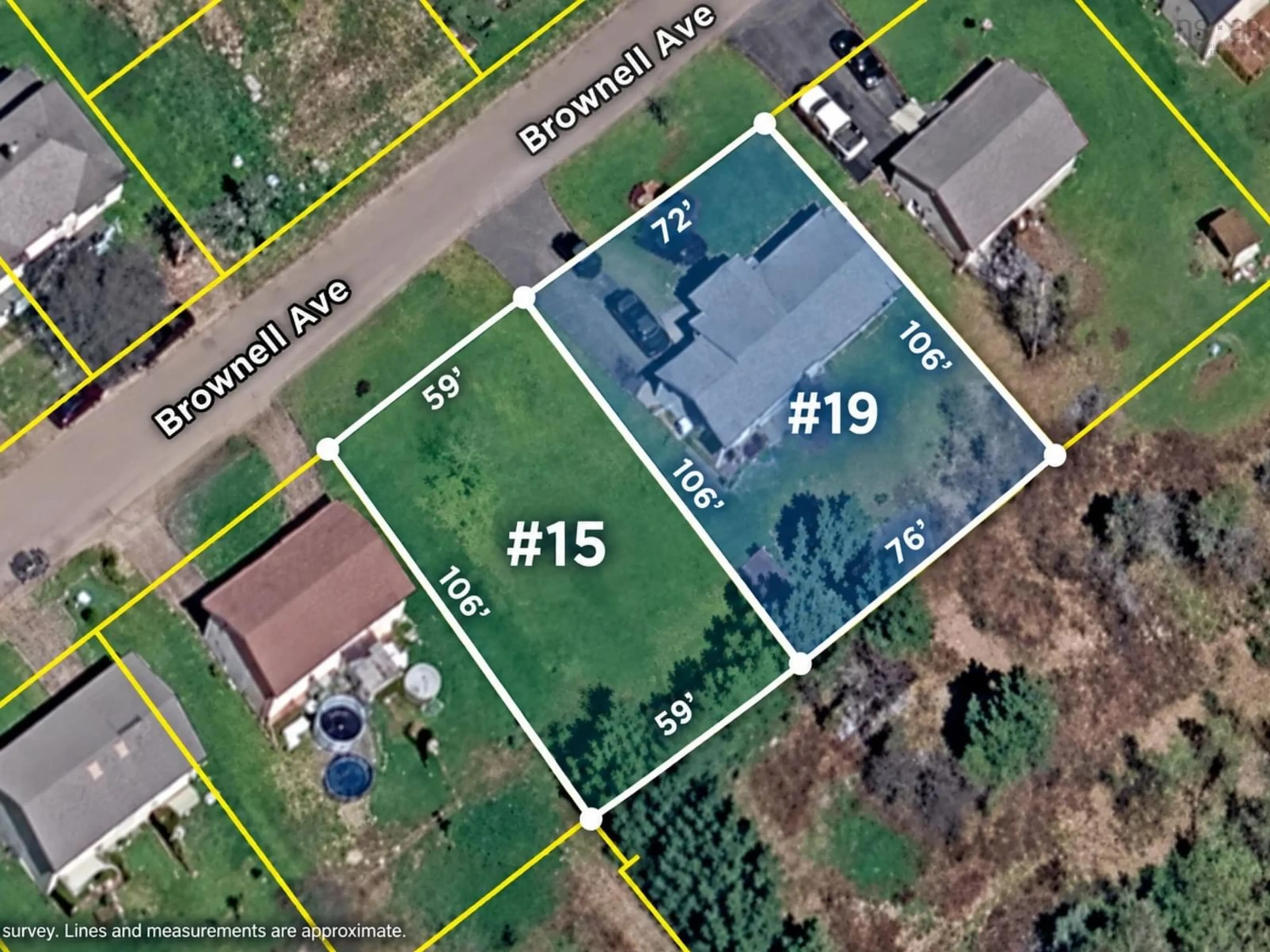 A pic from outside/outdoor area/front of a property/back of a property/a pic from drone, street for 15/19 Brownell Ave, Amherst Nova Scotia B4H 1Z8