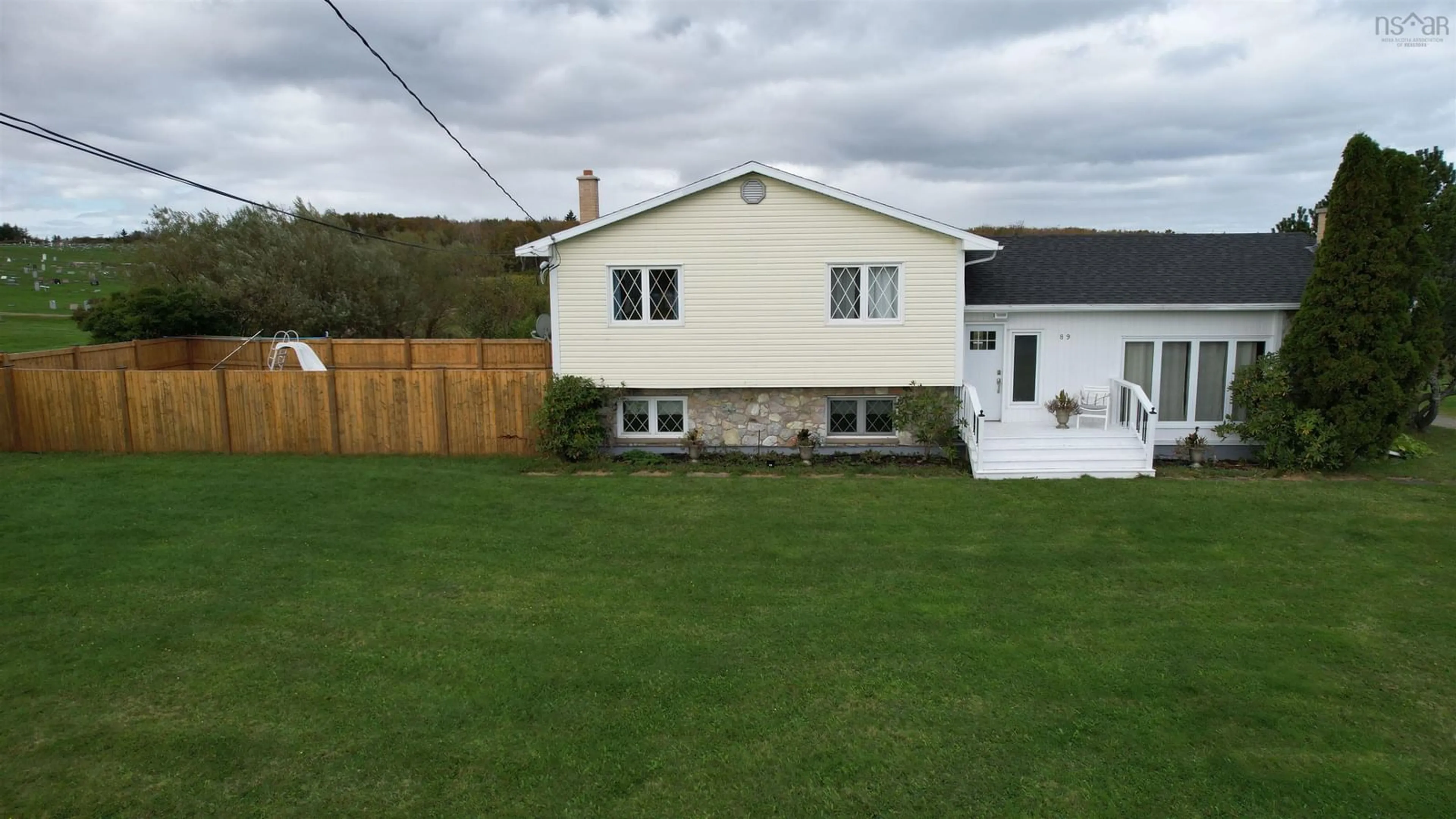A pic from outside/outdoor area/front of a property/back of a property/a pic from drone, unknown for 89 Wallace Rd, Glace Bay Nova Scotia B1A 4N6