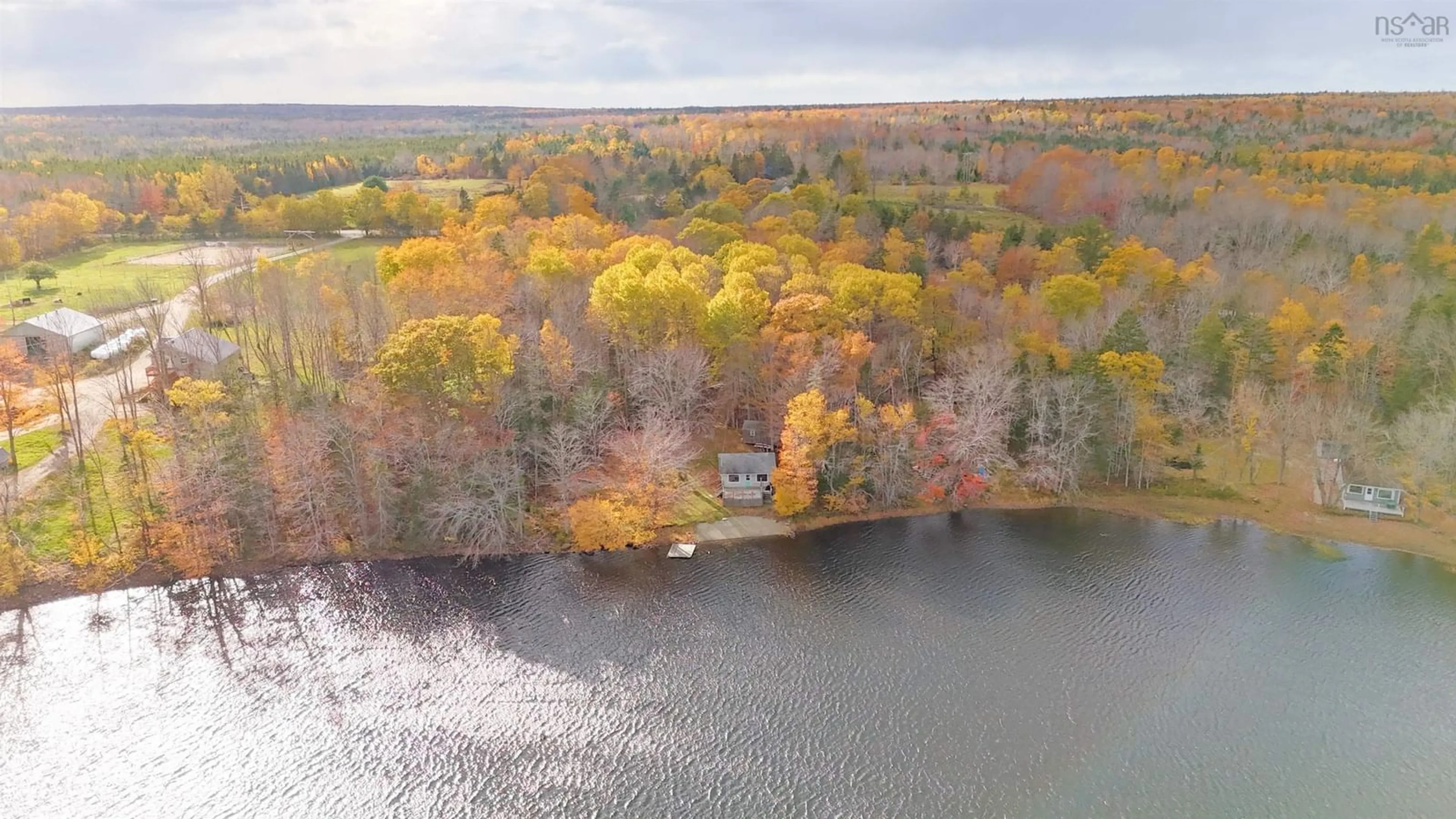 A pic from outside/outdoor area/front of a property/back of a property/a pic from drone, water/lake/river/ocean view for 4848 Highway 340, Carleton Nova Scotia B5A 5P9