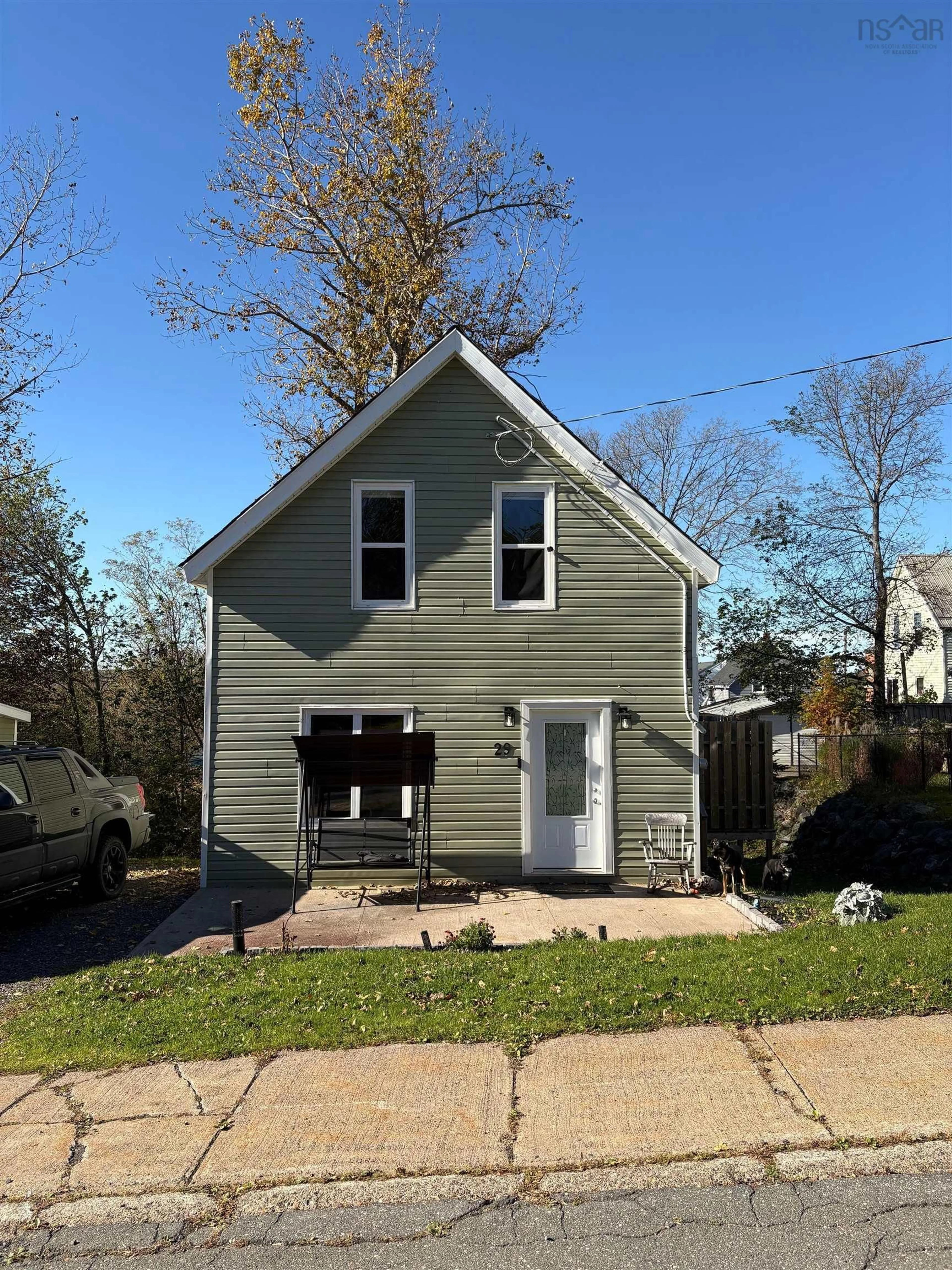 Home with vinyl exterior material, street for 29 Spruce St, Trenton Nova Scotia B0K 1X0