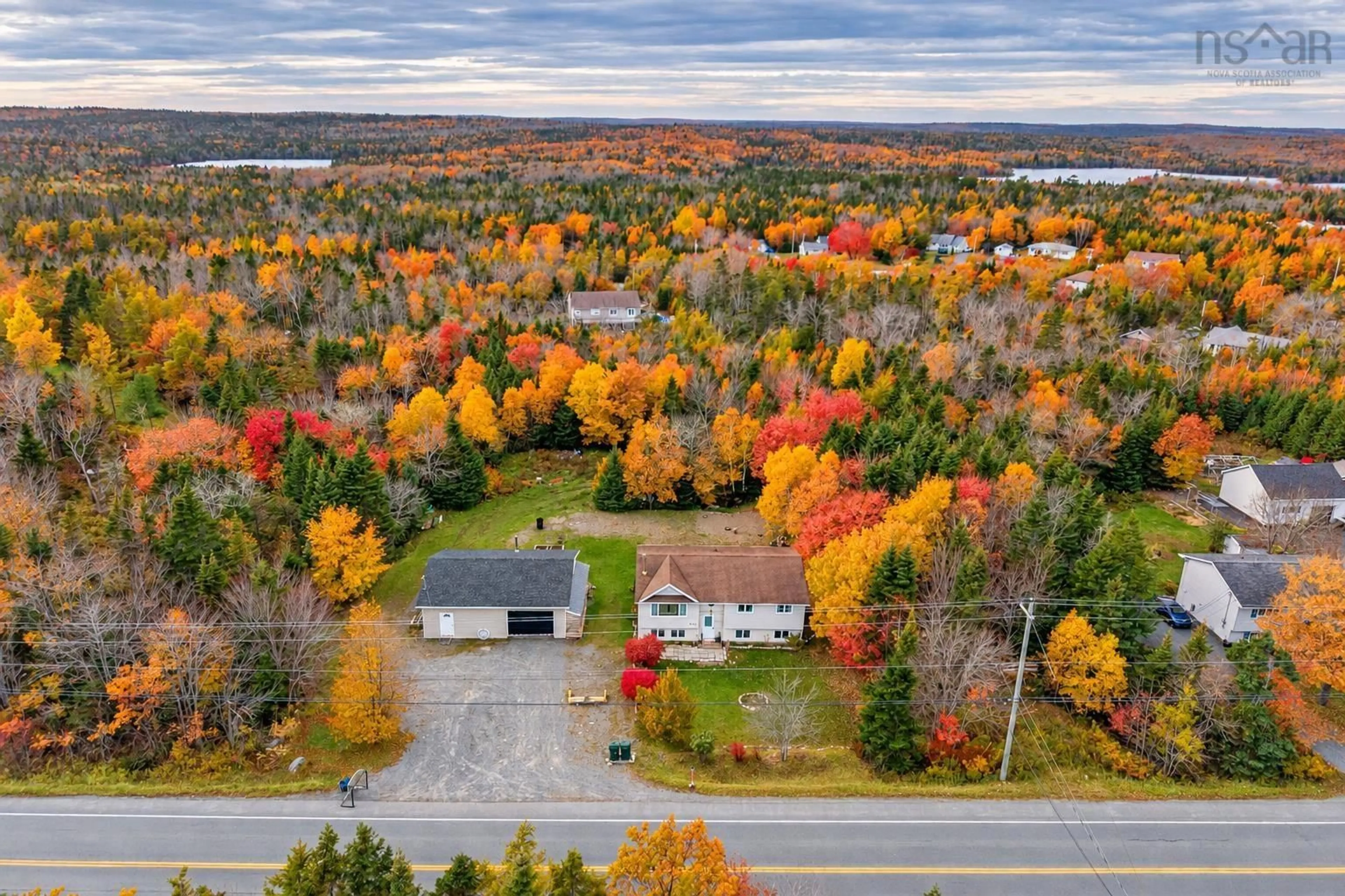 A pic from outside/outdoor area/front of a property/back of a property/a pic from drone, unknown for 2539 Prospect Rd, Hatchet Lake Nova Scotia B3T 1V3