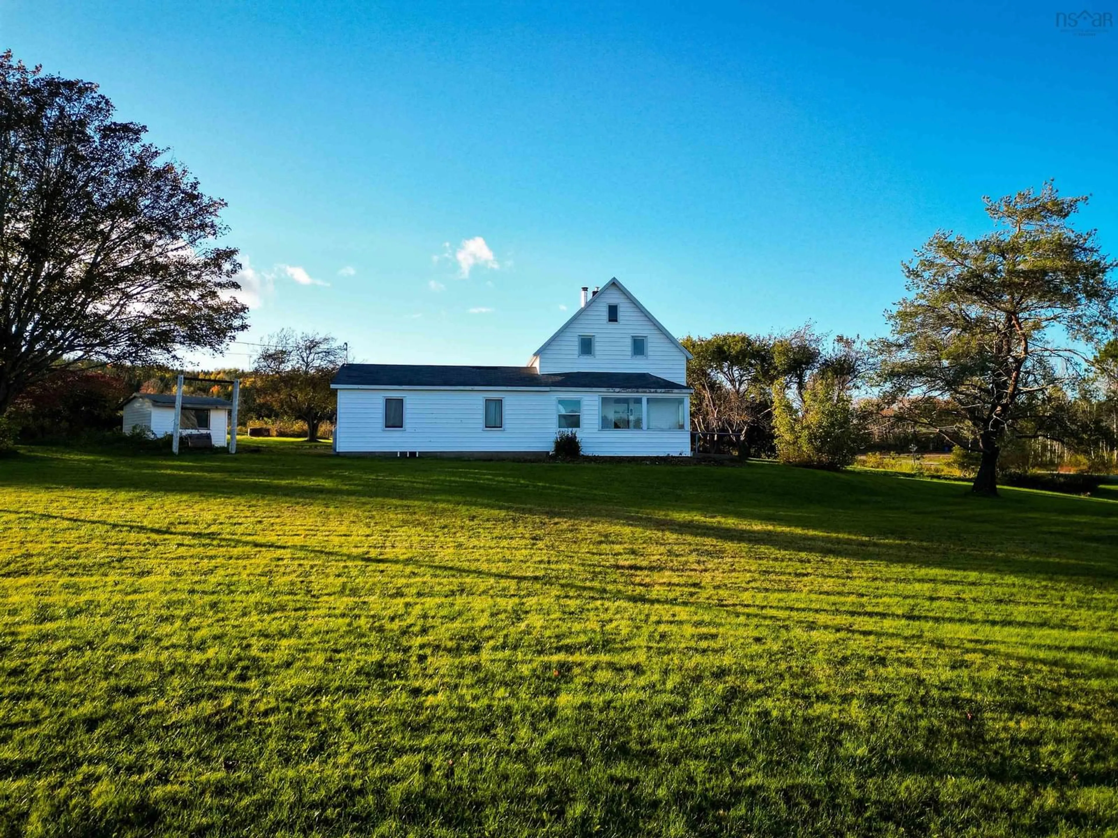 A pic from outside/outdoor area/front of a property/back of a property/a pic from drone, water/lake/river/ocean view for 21 Mountain Road, Coxheath Nova Scotia B1L 1A9