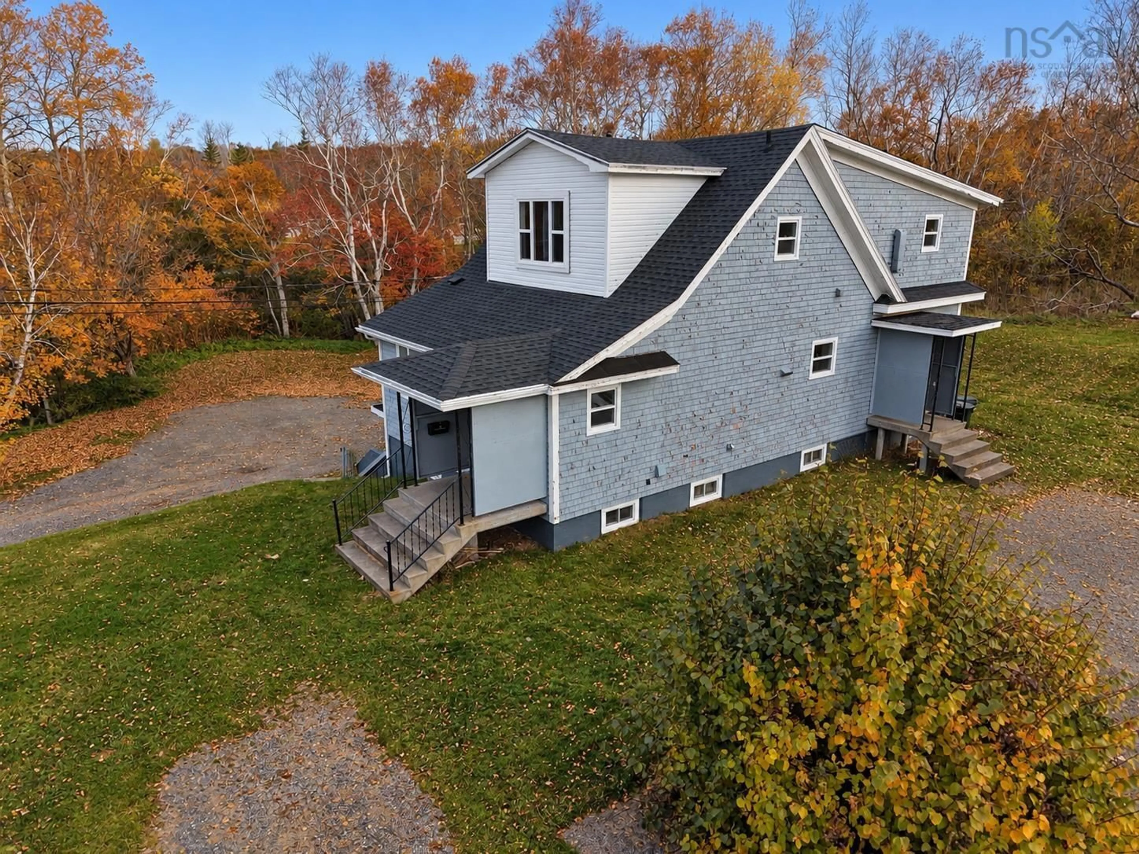 A pic from outside/outdoor area/front of a property/back of a property/a pic from drone, unknown for 1696 Victoria Rd, Whitney Pier Nova Scotia B1N 1N3
