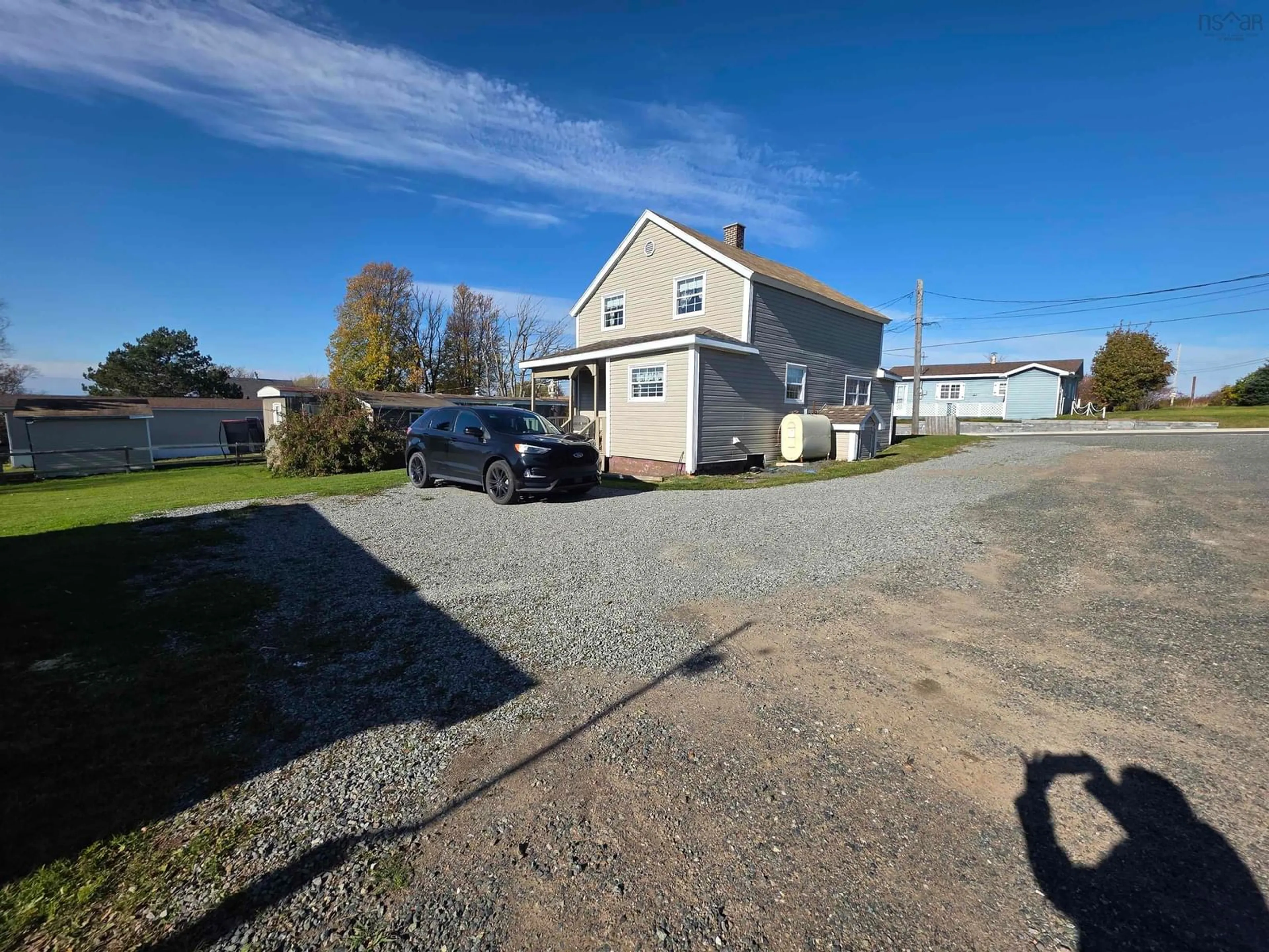 A pic from outside/outdoor area/front of a property/back of a property/a pic from drone, street for 40 Church St, Sydney Mines Nova Scotia B1V 2R9