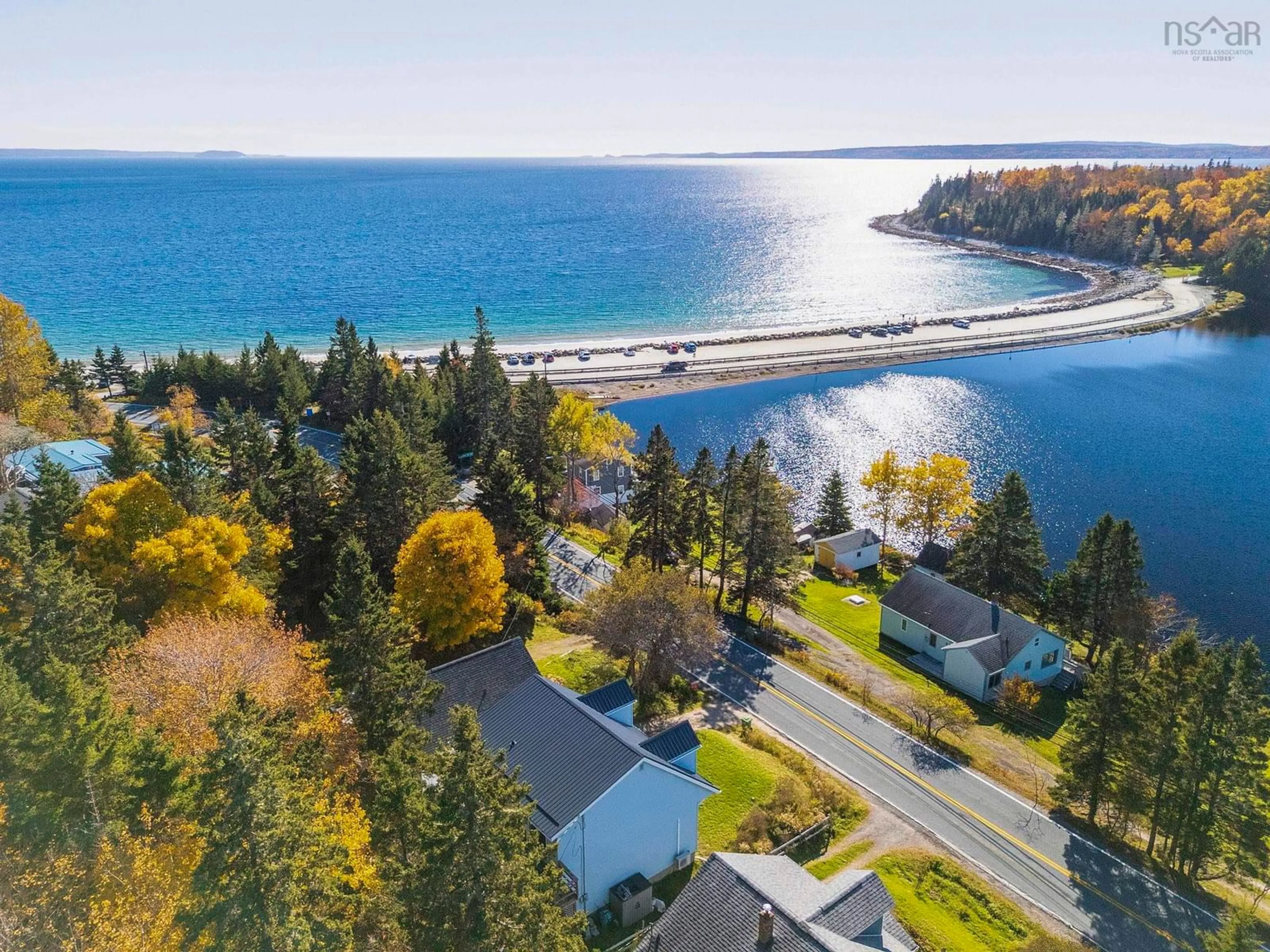 A pic from outside/outdoor area/front of a property/back of a property/a pic from drone, water/lake/river/ocean view for 9625 St Margarets Bay Rd, Queensland Nova Scotia B0J 1T0