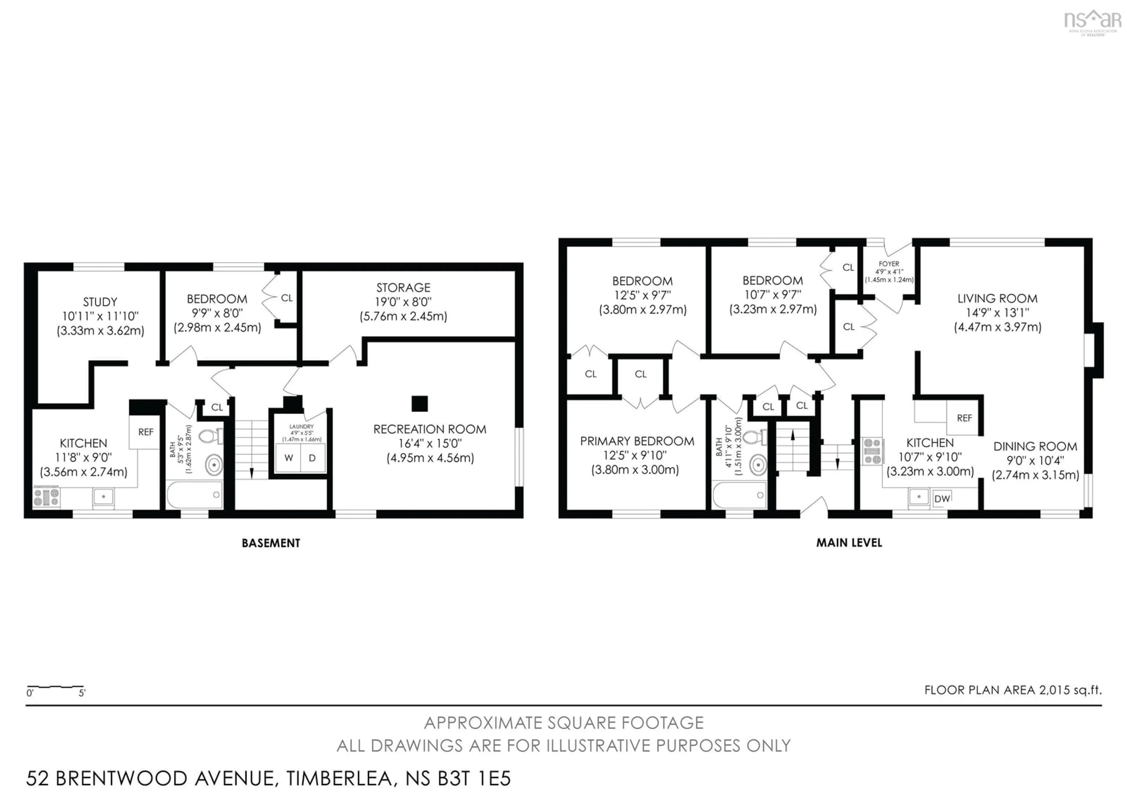 Floor plan for 52 Brentwood Avenue, Timberlea Nova Scotia B3T 1E5