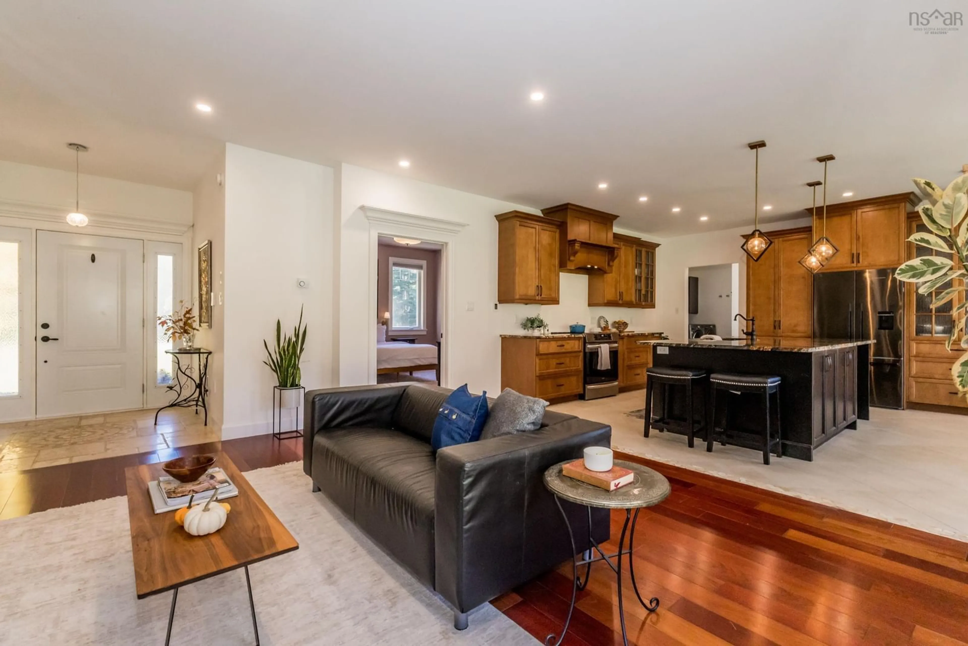 Open concept kitchen, wood/laminate floor for 1321 Greenfield Rd, Greenfield Nova Scotia B4P 2R1
