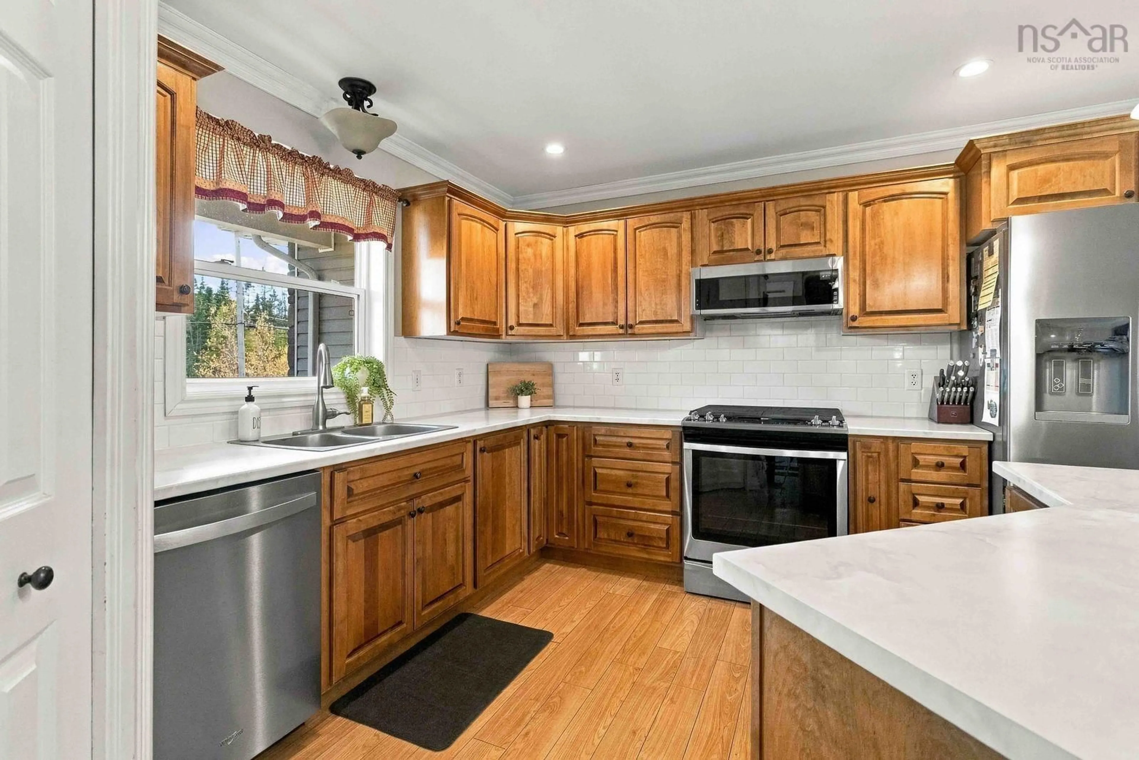 Open concept kitchen, ceramic/tile floor for 145 Meadow View Way Ns, Belnan Nova Scotia B2S 3K1
