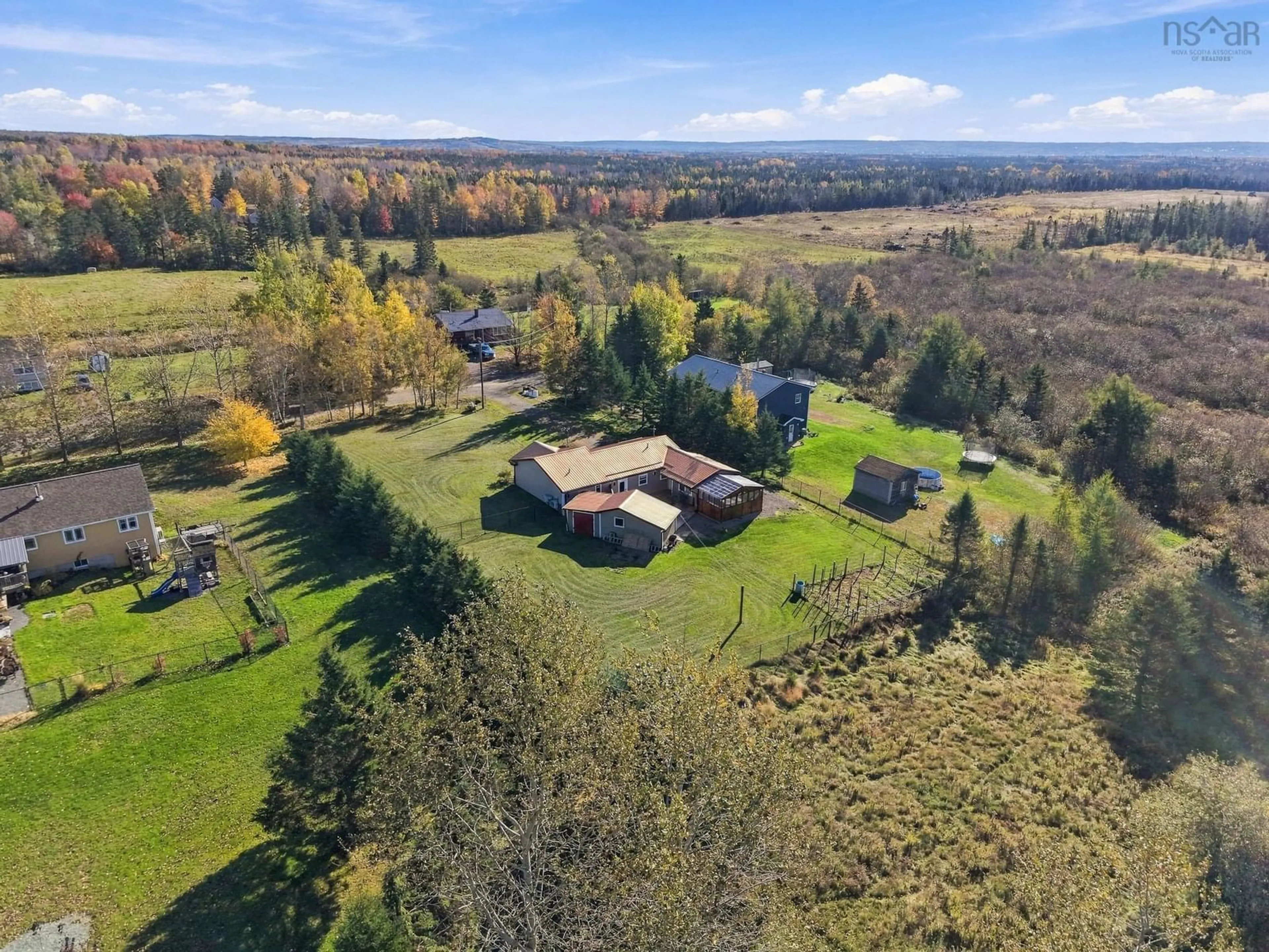 A pic from outside/outdoor area/front of a property/back of a property/a pic from drone, mountain view for 46 Vincent Dr, Onslow Mountain Nova Scotia B6L 6X1
