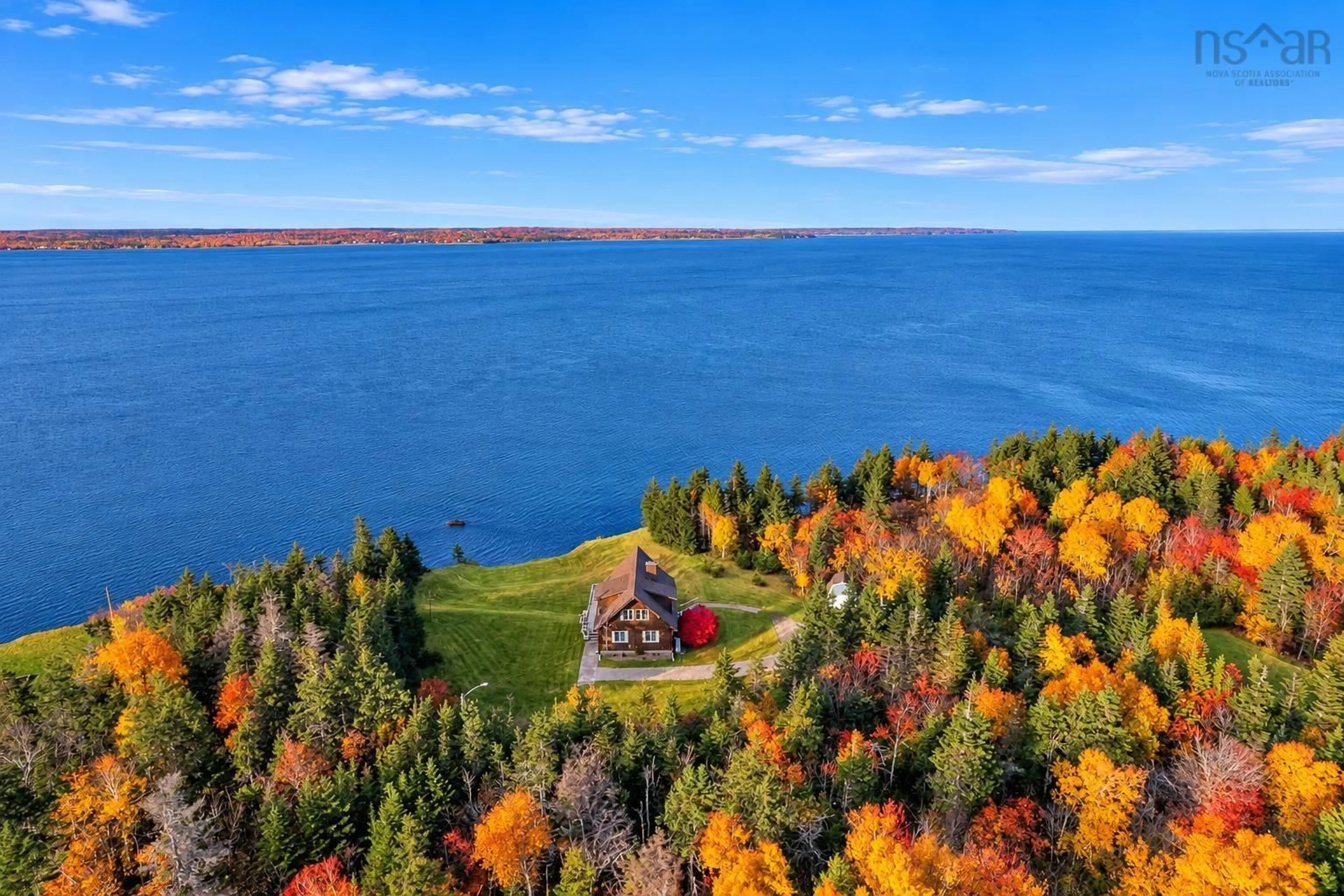A pic from outside/outdoor area/front of a property/back of a property/a pic from drone, water/lake/river/ocean view for 1345 Mira Bay Dr, Bateston Nova Scotia B1C 2A9