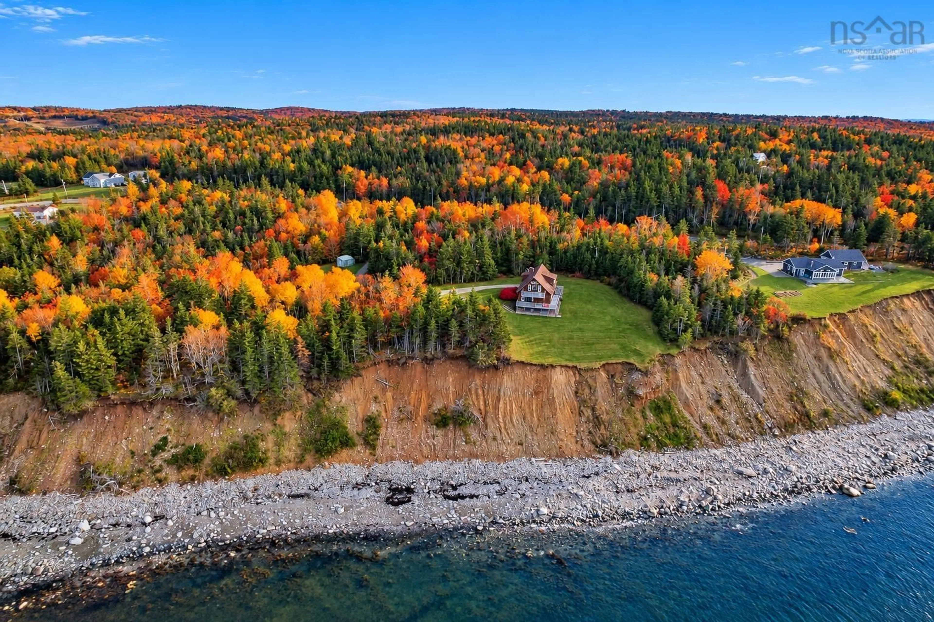 A pic from outside/outdoor area/front of a property/back of a property/a pic from drone, water/lake/river/ocean view for 1345 Mira Bay Dr, Bateston Nova Scotia B1C 2A9