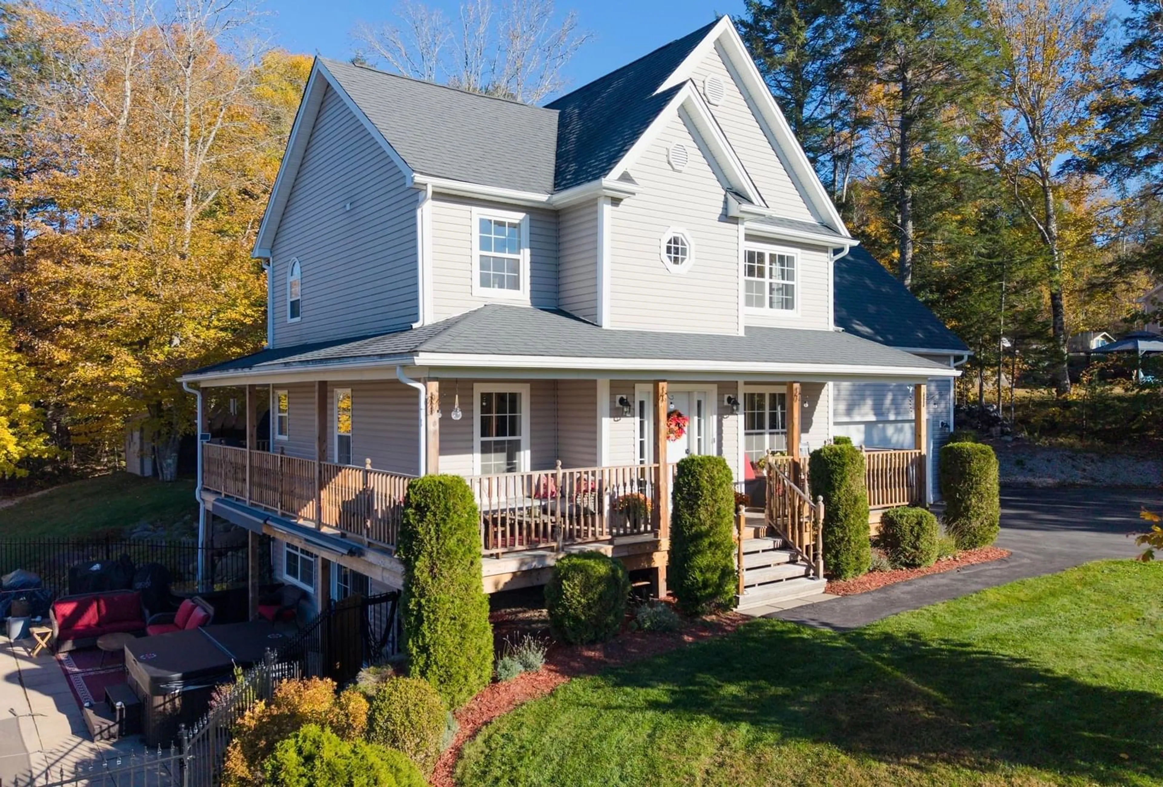 Home with vinyl exterior material, street for 11 Forestridge Dr, Conquerall Mills Nova Scotia B4V 2W3
